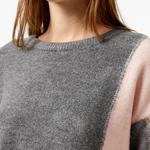 Nautica Kadın Pembe Renk Bloklu Regular Fit Kazak