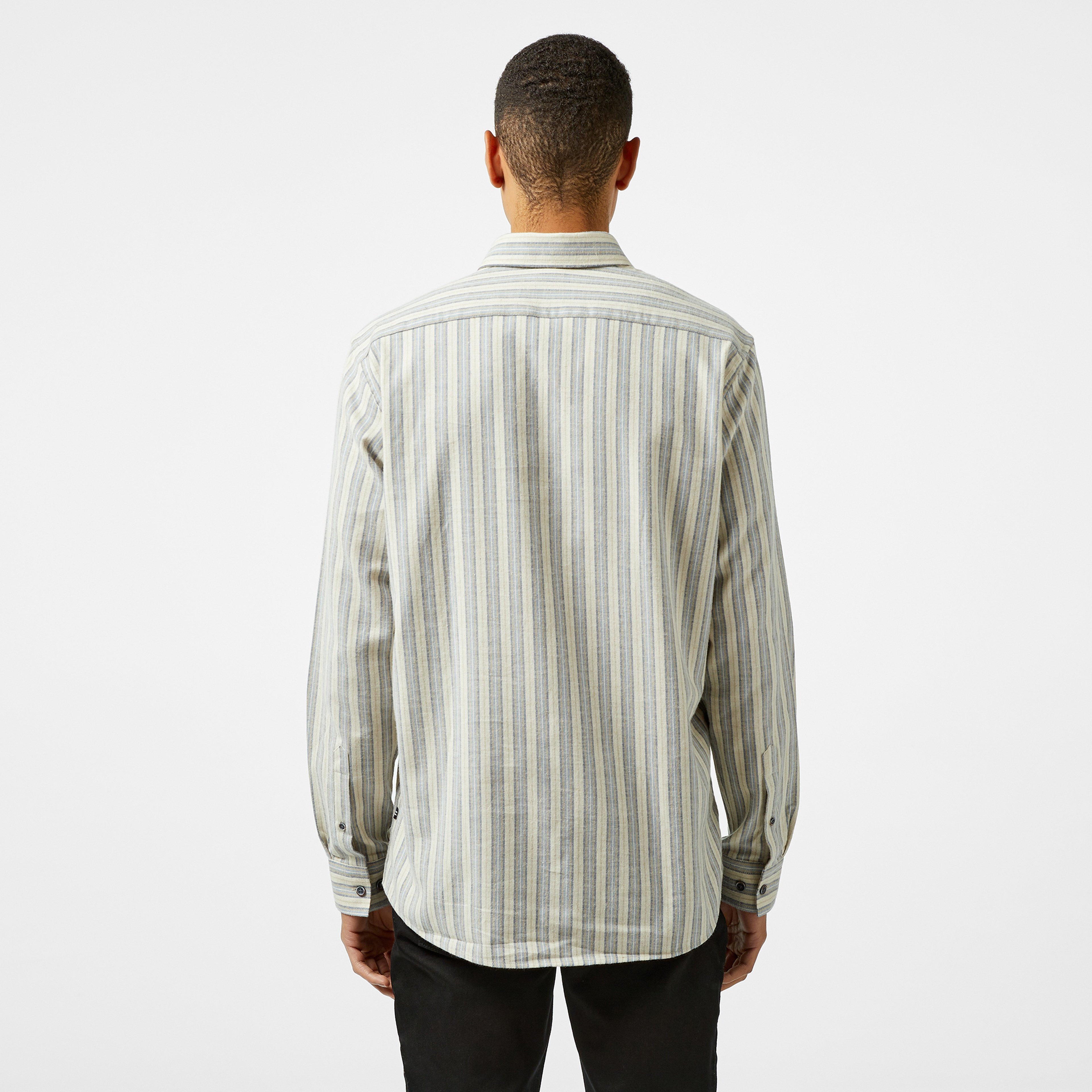 Nautica Erkek Krem Classic Fit Keten Gömlek