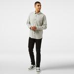 Nautica Erkek Krem Classic Fit Keten Çizgili Gömlek