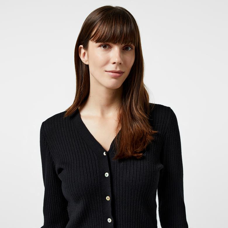 Nautica Kadın Siyah Slim Fit Hırka