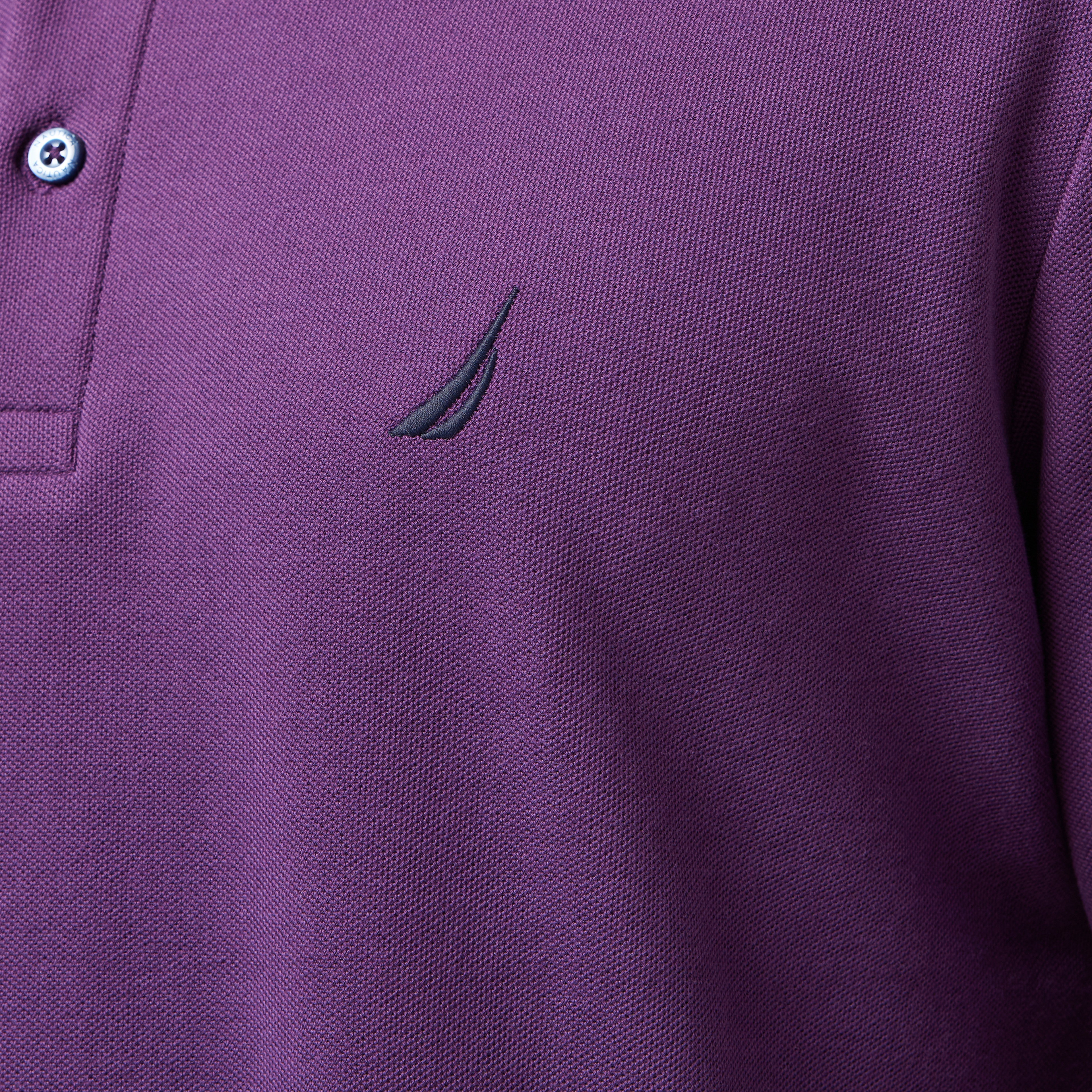 Nautica Erkek Mor Uzun Kollu Polo Yaka T-Shirt