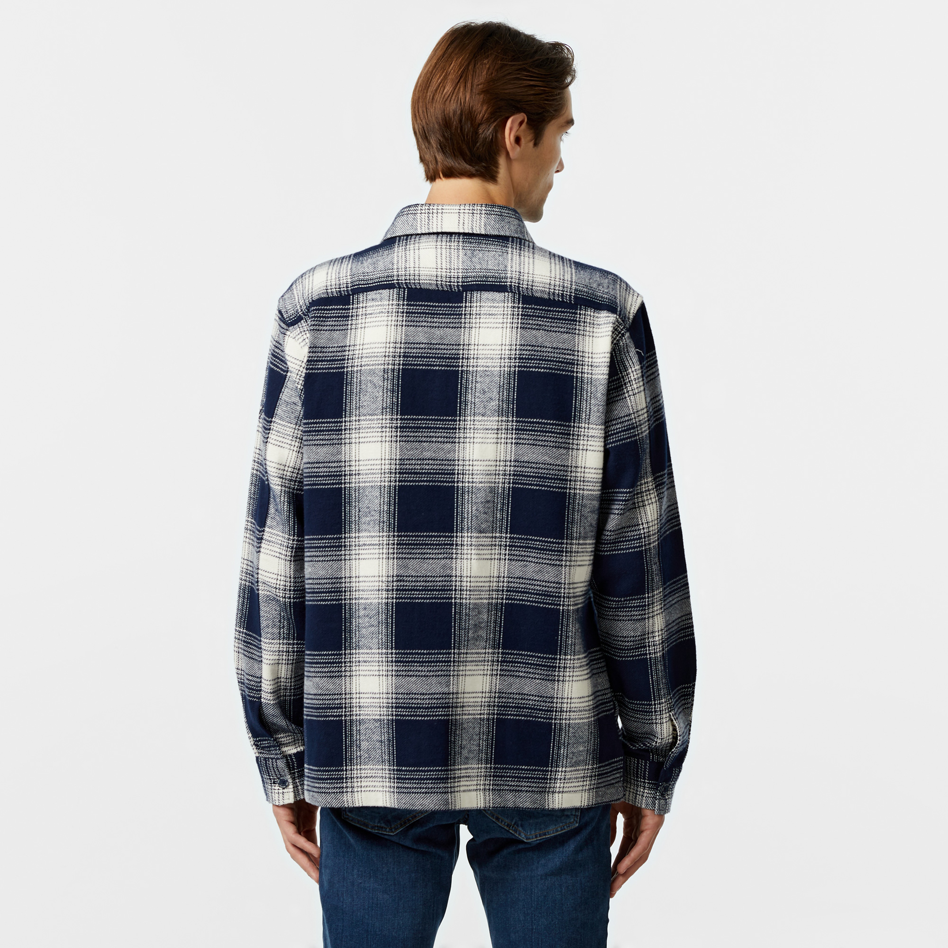 Nautica Erkek Lacivert Kareli Gömlek