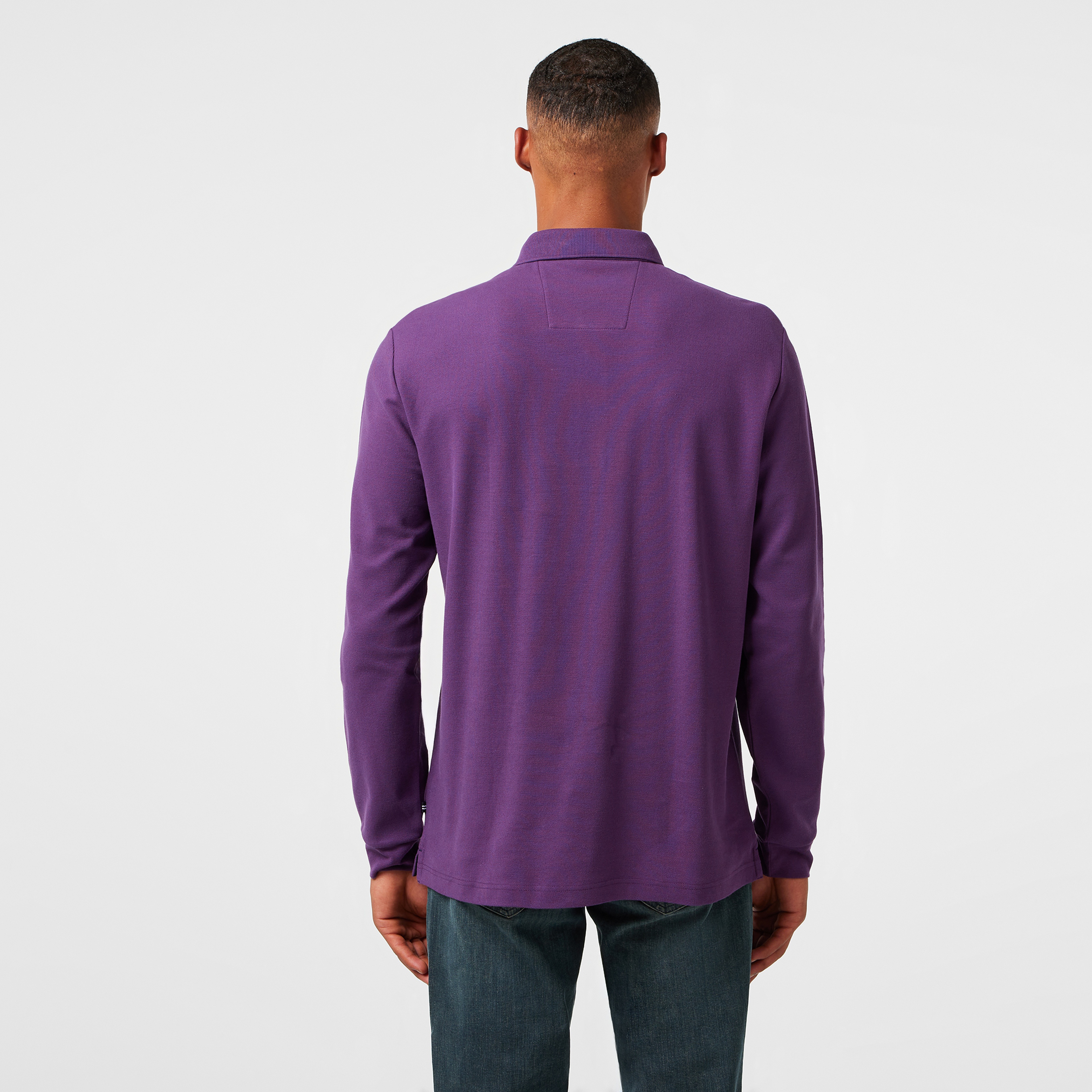 Nautica Erkek Mor Uzun Kollu Polo Yaka T-Shirt