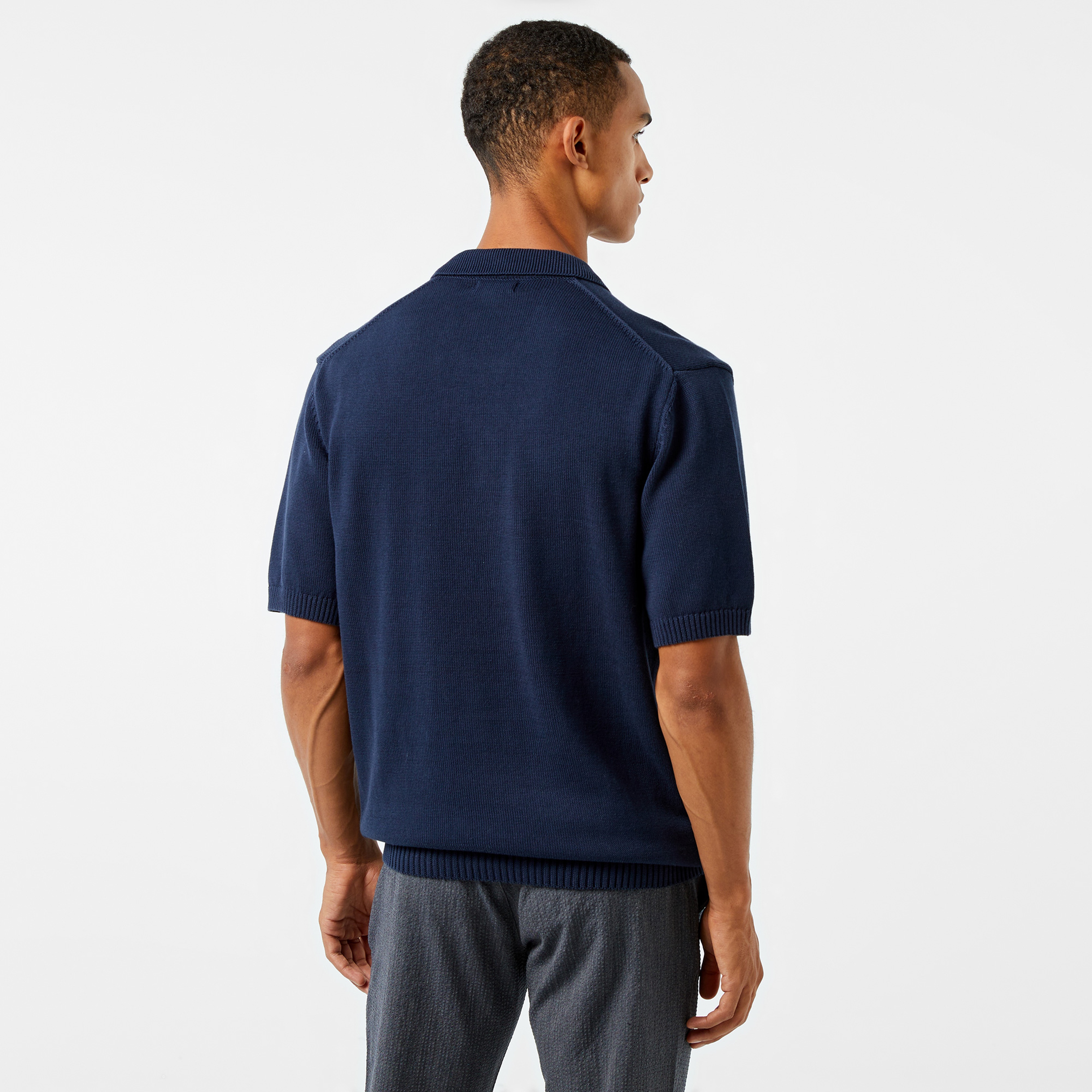 Nautica Erkek Lacivert Classic Fit Kısa Kollu Triko