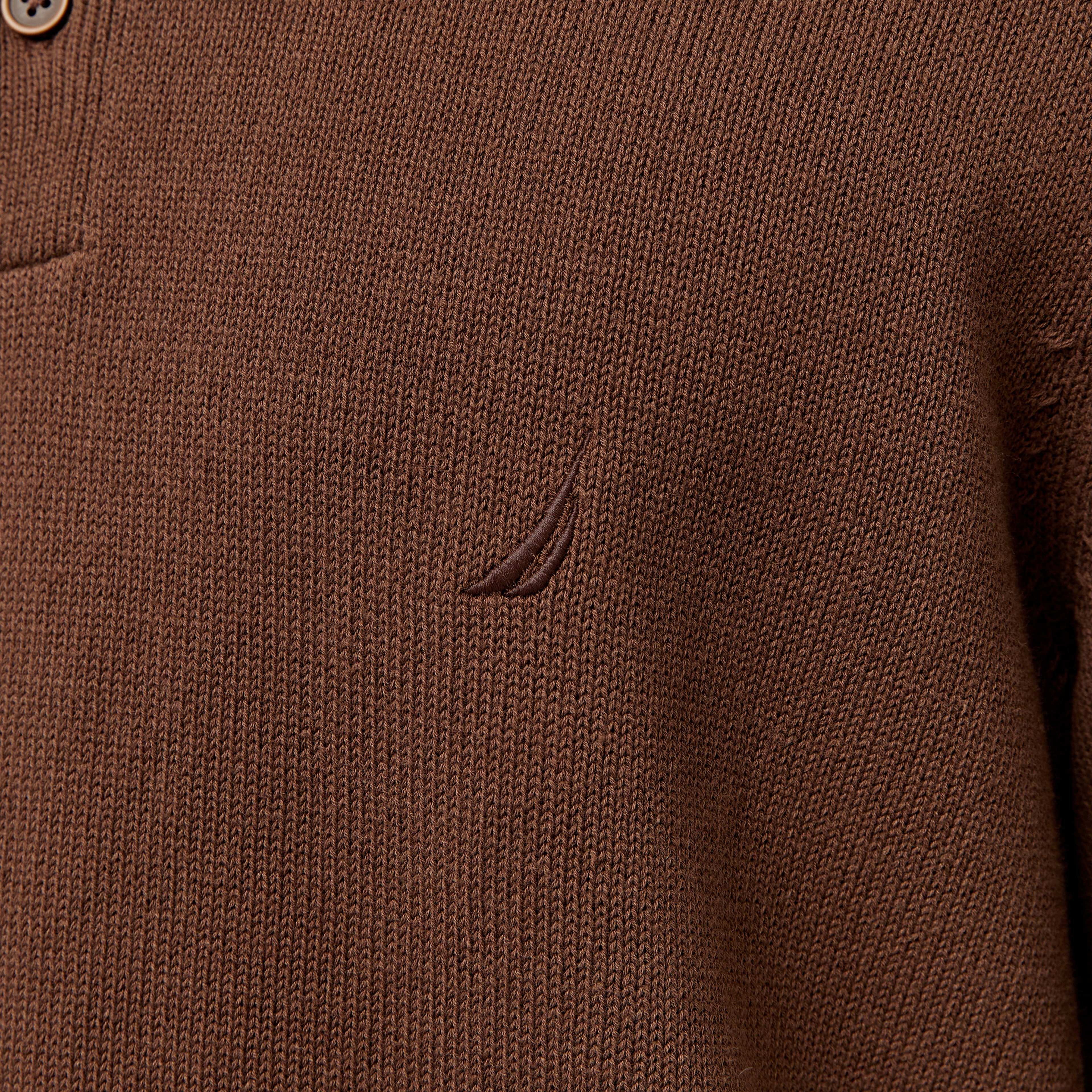 Nautica Erkek Kahverengi Classic Fit Kısa Kollu Triko