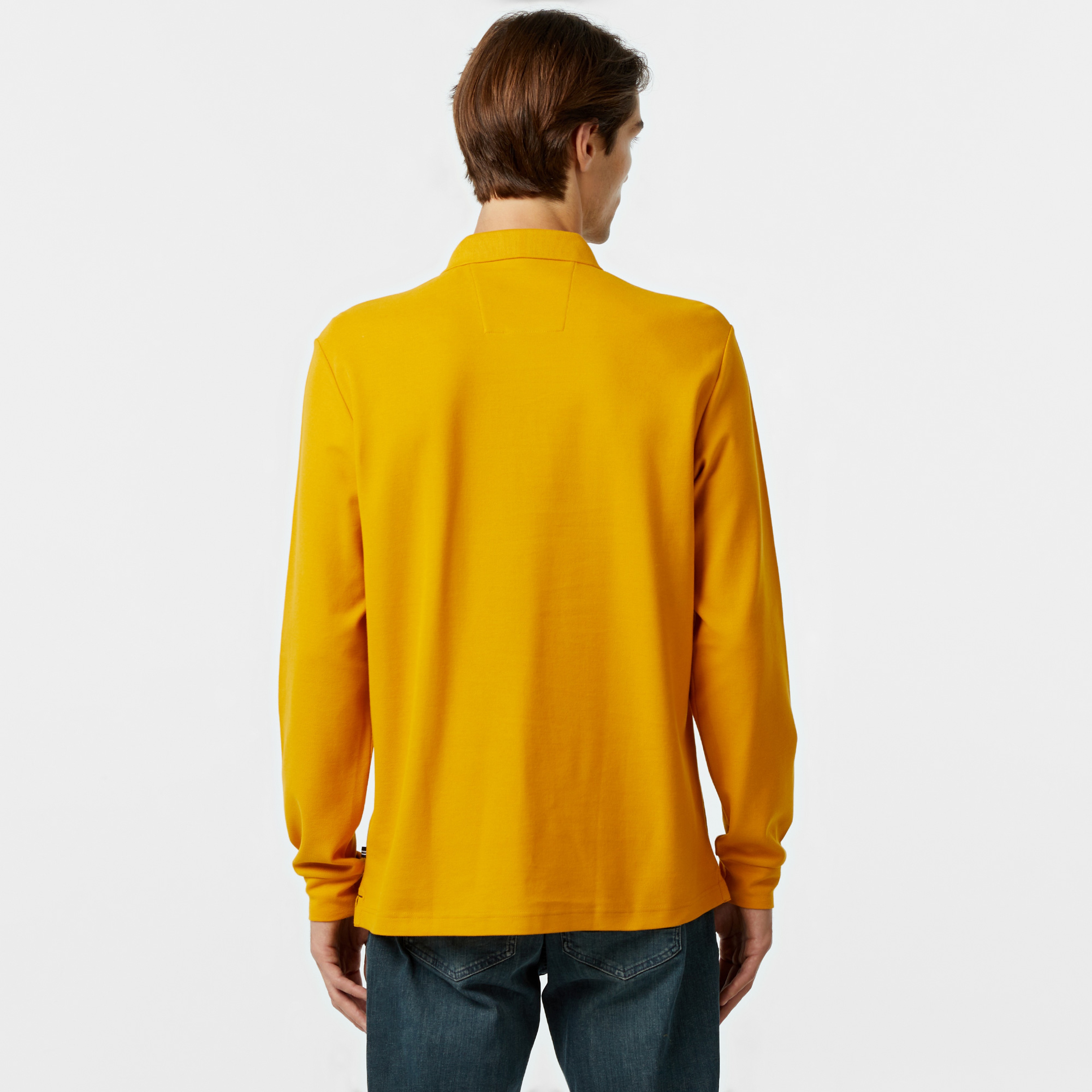 Nautica Erkek Sarı Uzun Kollu Polo Yaka T-Shirt