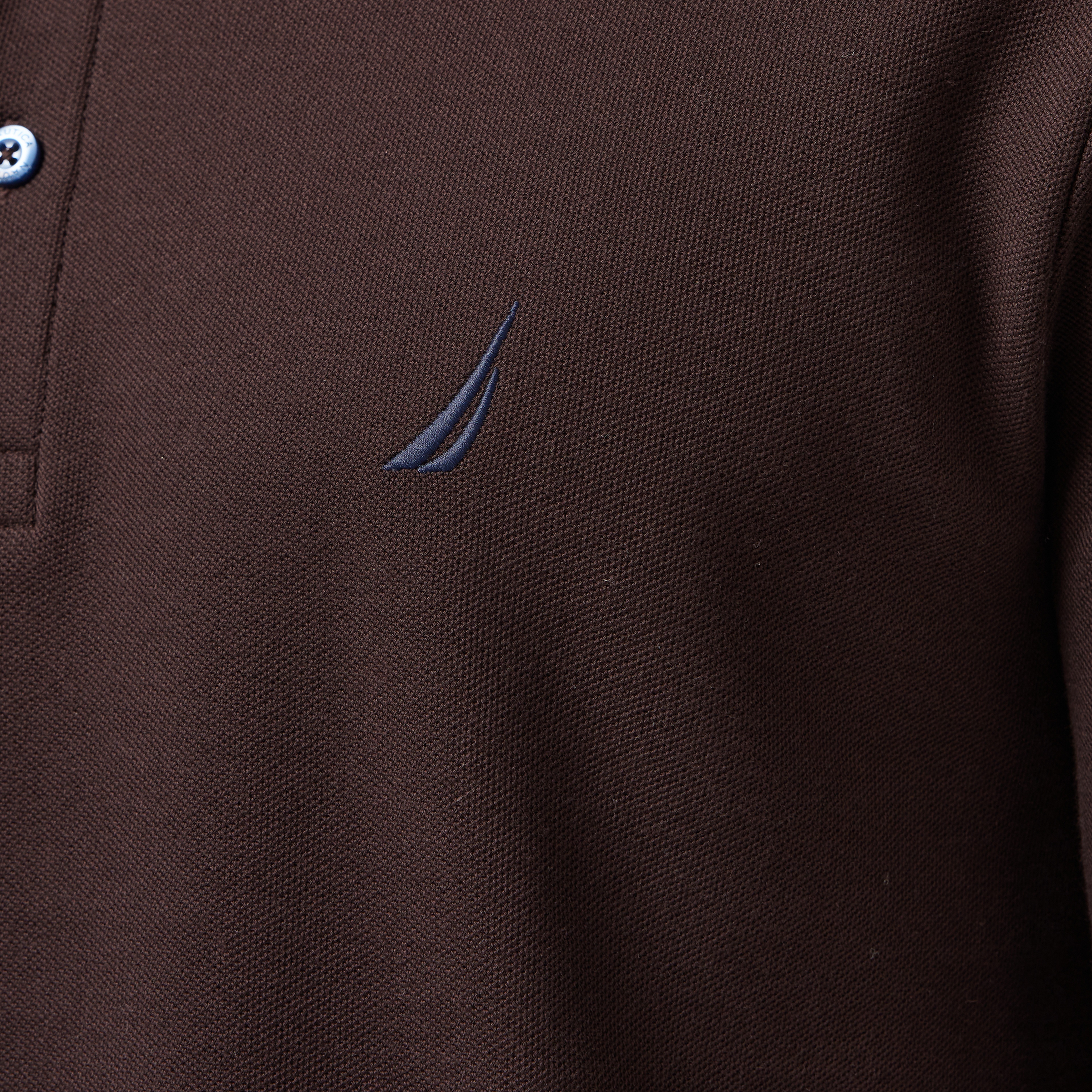 Nautica Erkek Kahverengi Classic Fit Uzun Kollu Polo Yaka T?Shirt
