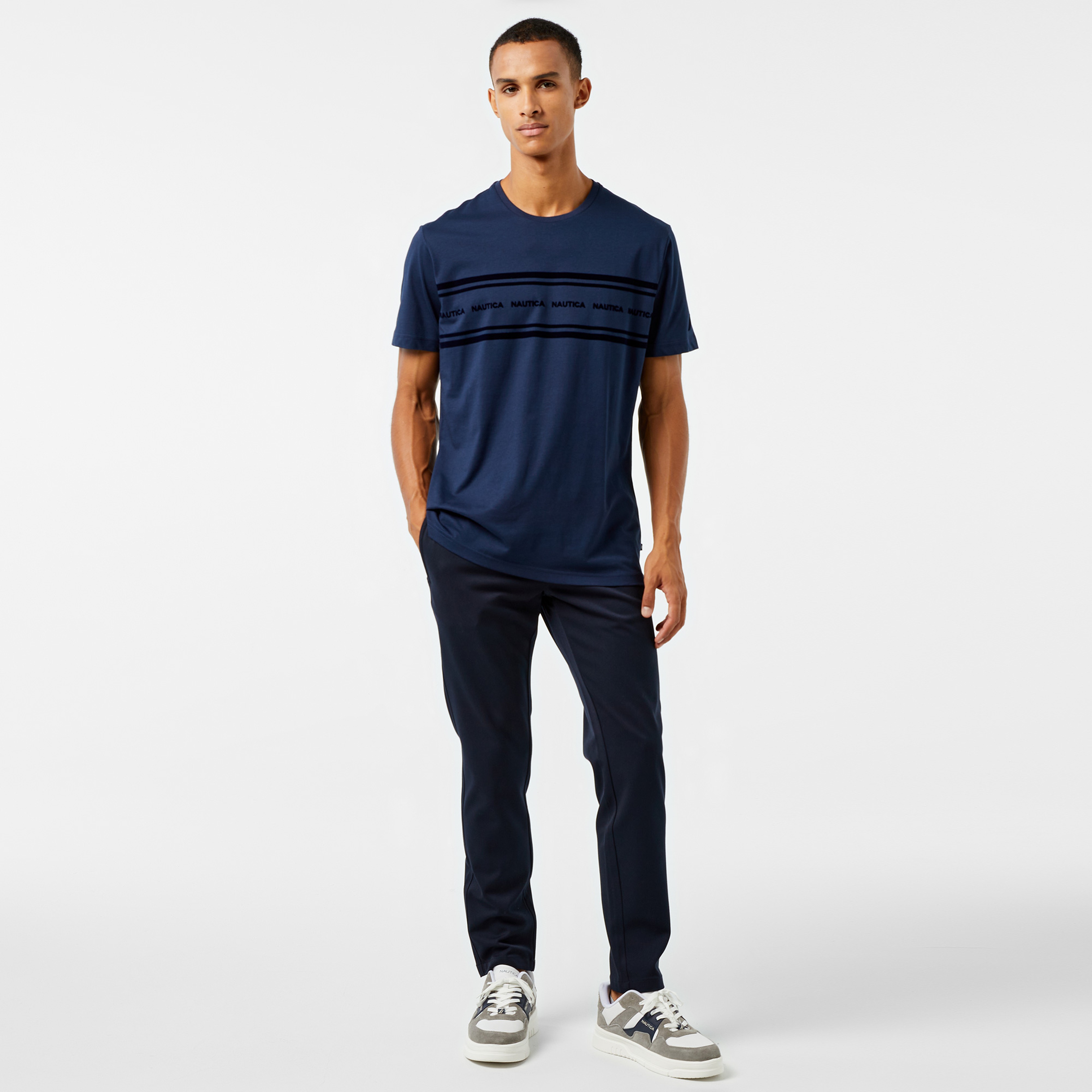 Nautica Erkek Lacivert Kısa Kollu Classic Fit T-Shirt