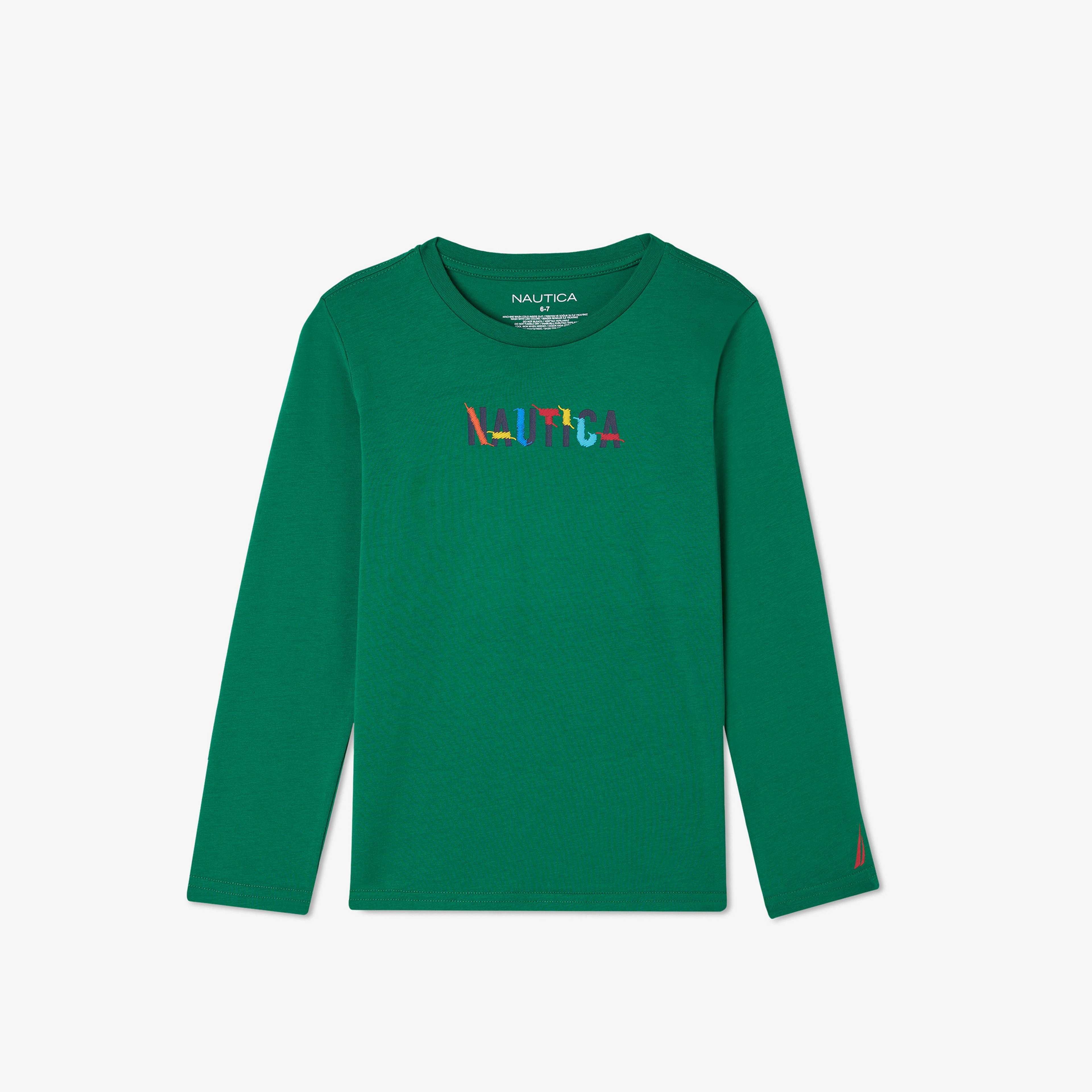 Nautica Erkek Çocuk Yeşil Uzun Kollu T-Shirt
