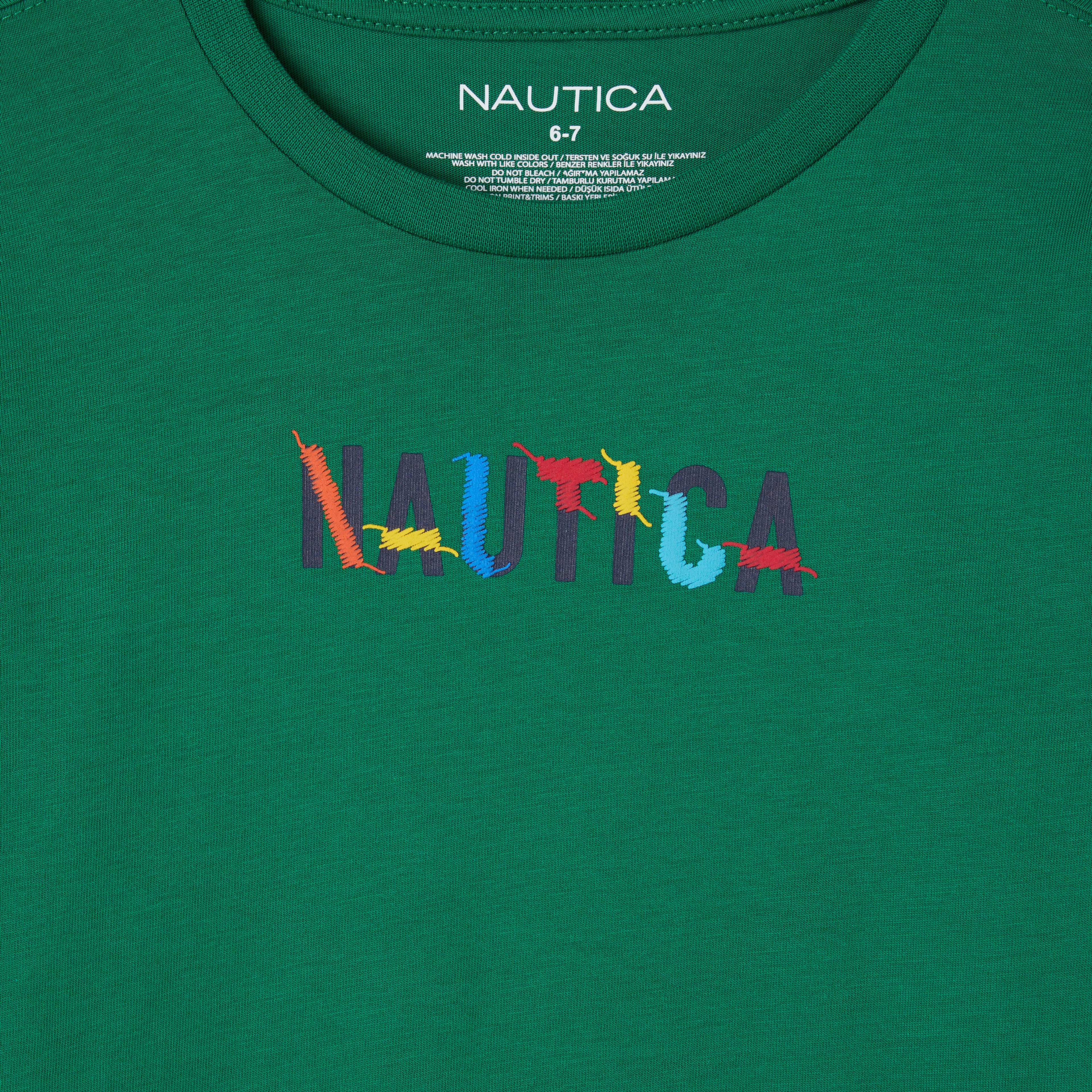 Nautica Erkek Çocuk Yeşil Uzun Kollu T-Shirt