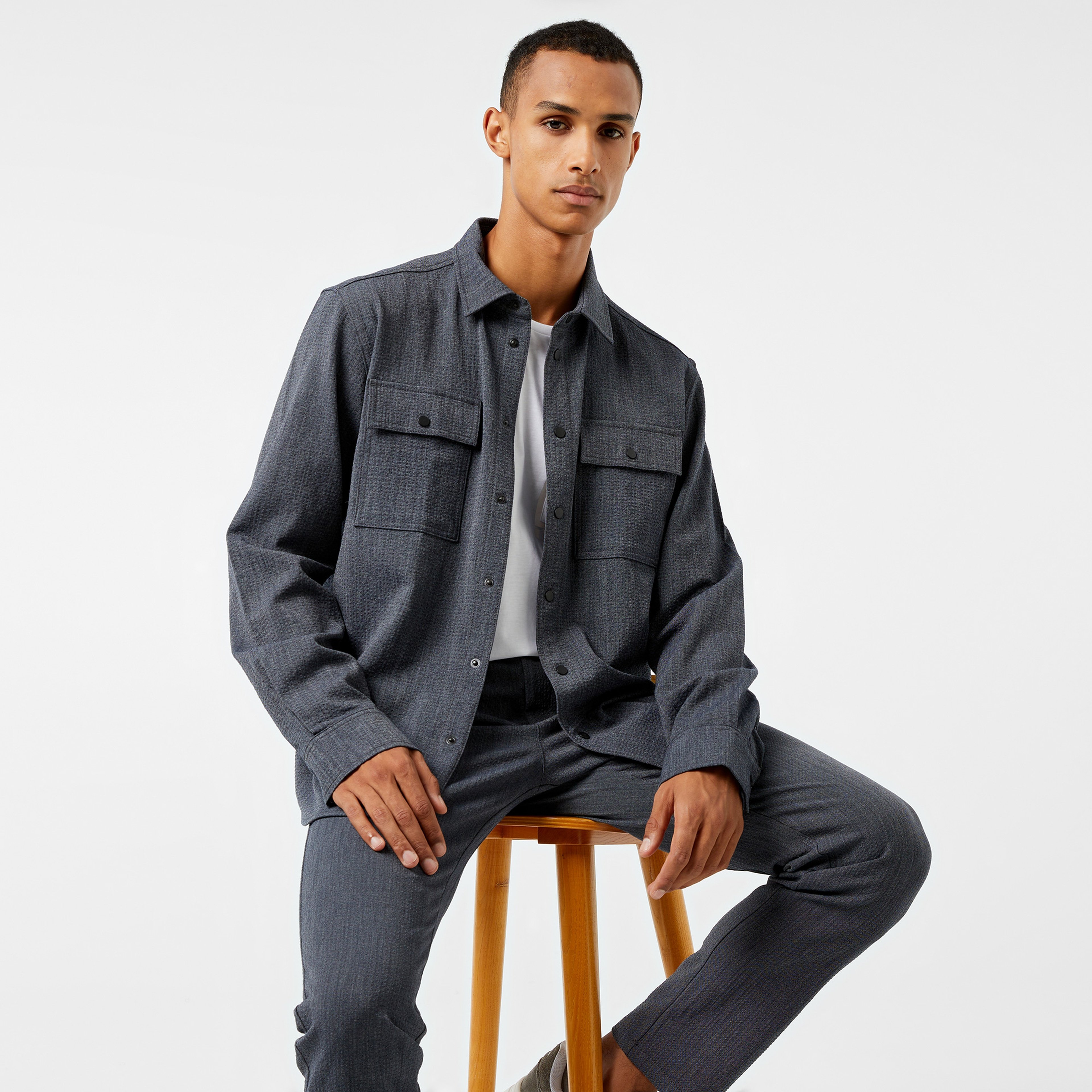 Nautica Erkek Gri Regular Fit Gömlek