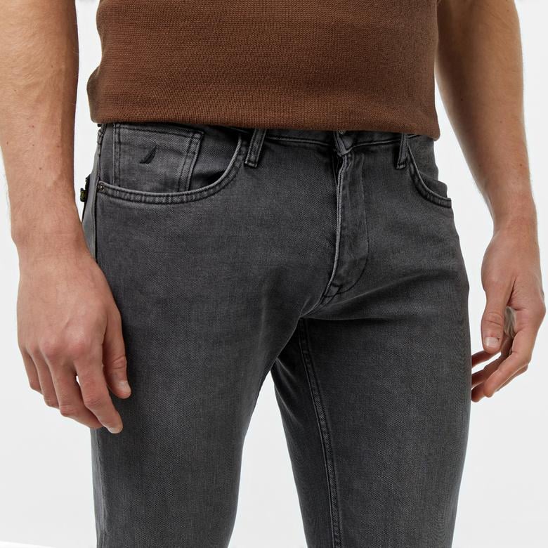 Nautica Erkek Gri Slim Fit Jean Pantolon