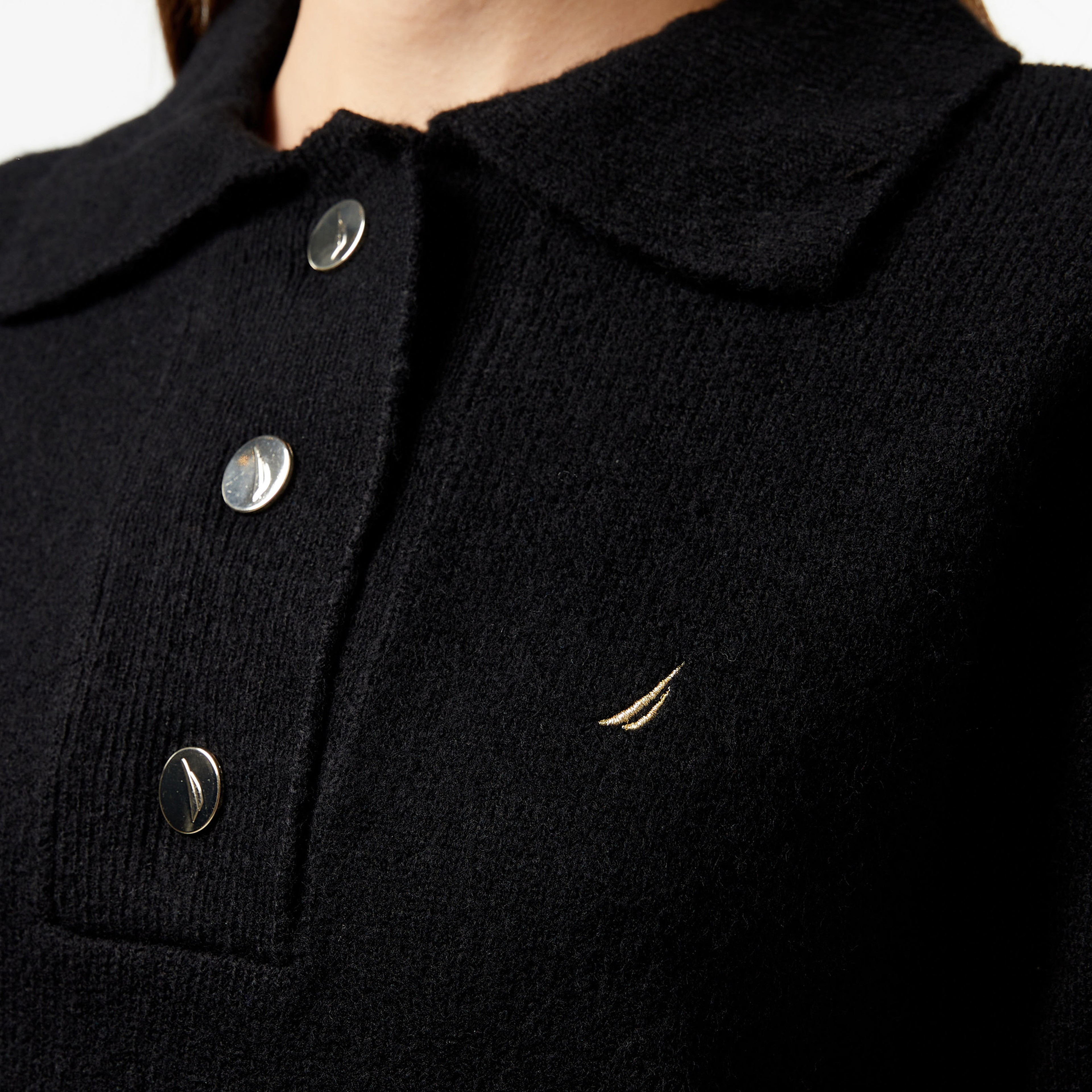 Nautica Kadın Siyah Regular Fit Kazak