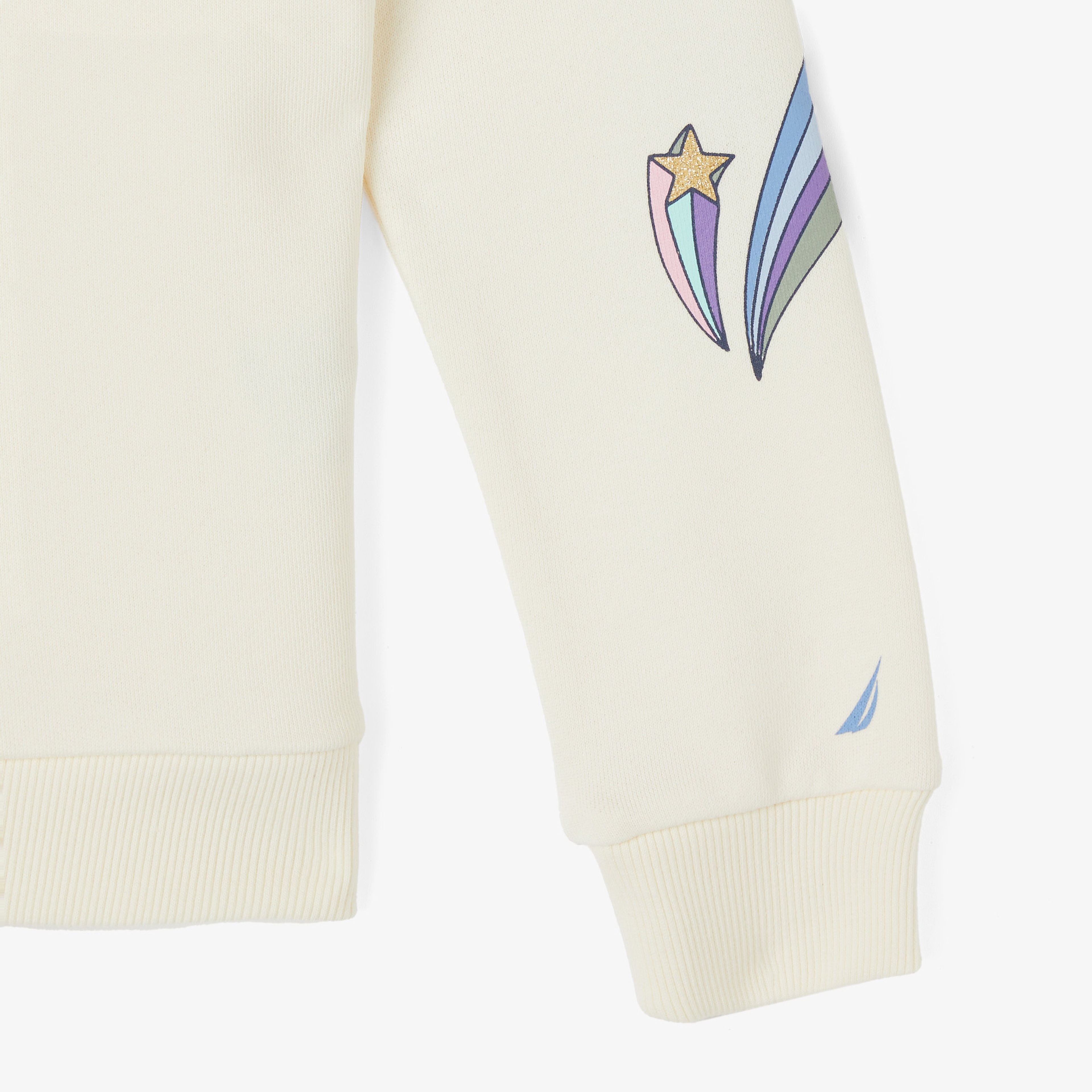 Nautica Kız Çocuk Kırık Beyaz Sweatshirt