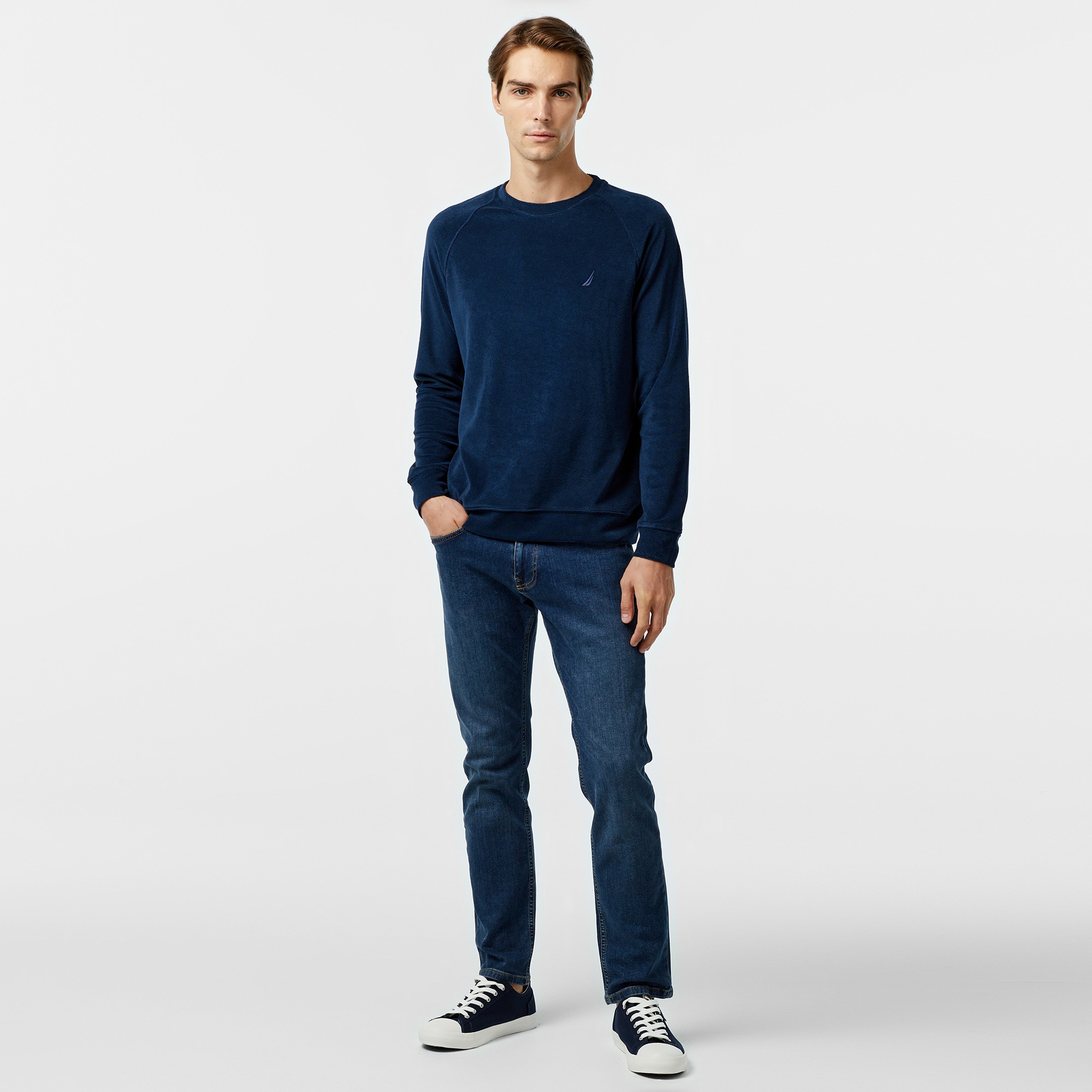 Nautica Erkek Lacivert Regular Fit Sweatshirt