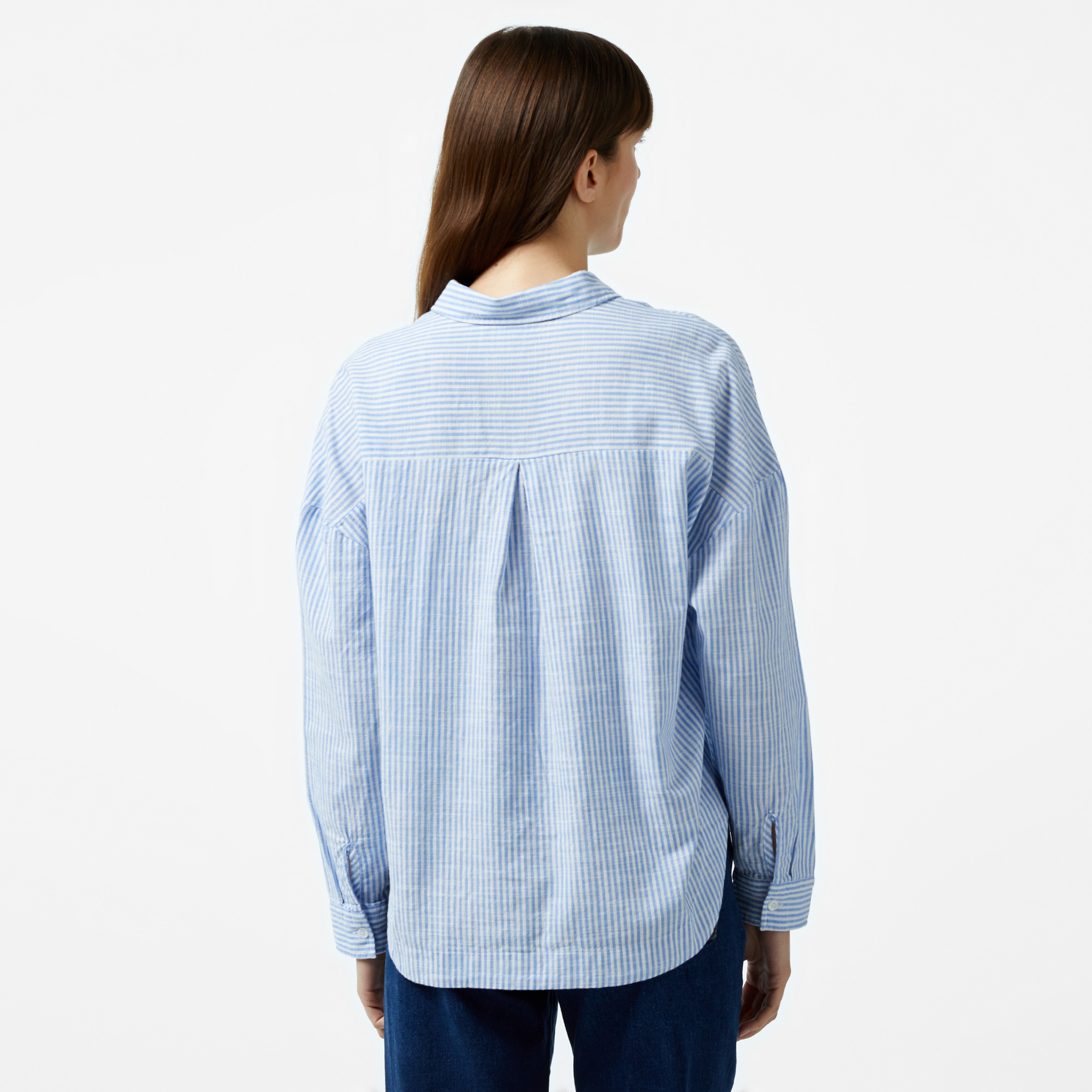 Nautica Kadın Mavi Regular Fit Gömlek