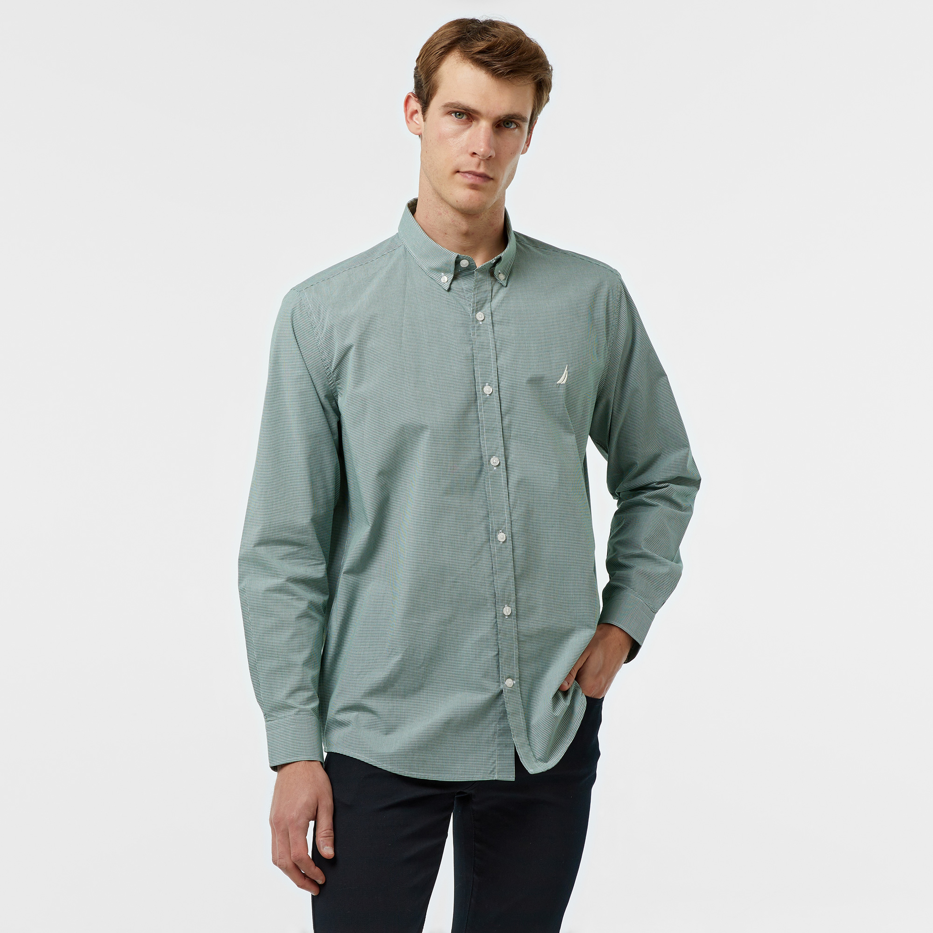 Nautica Erkek Yeşil Gömlek