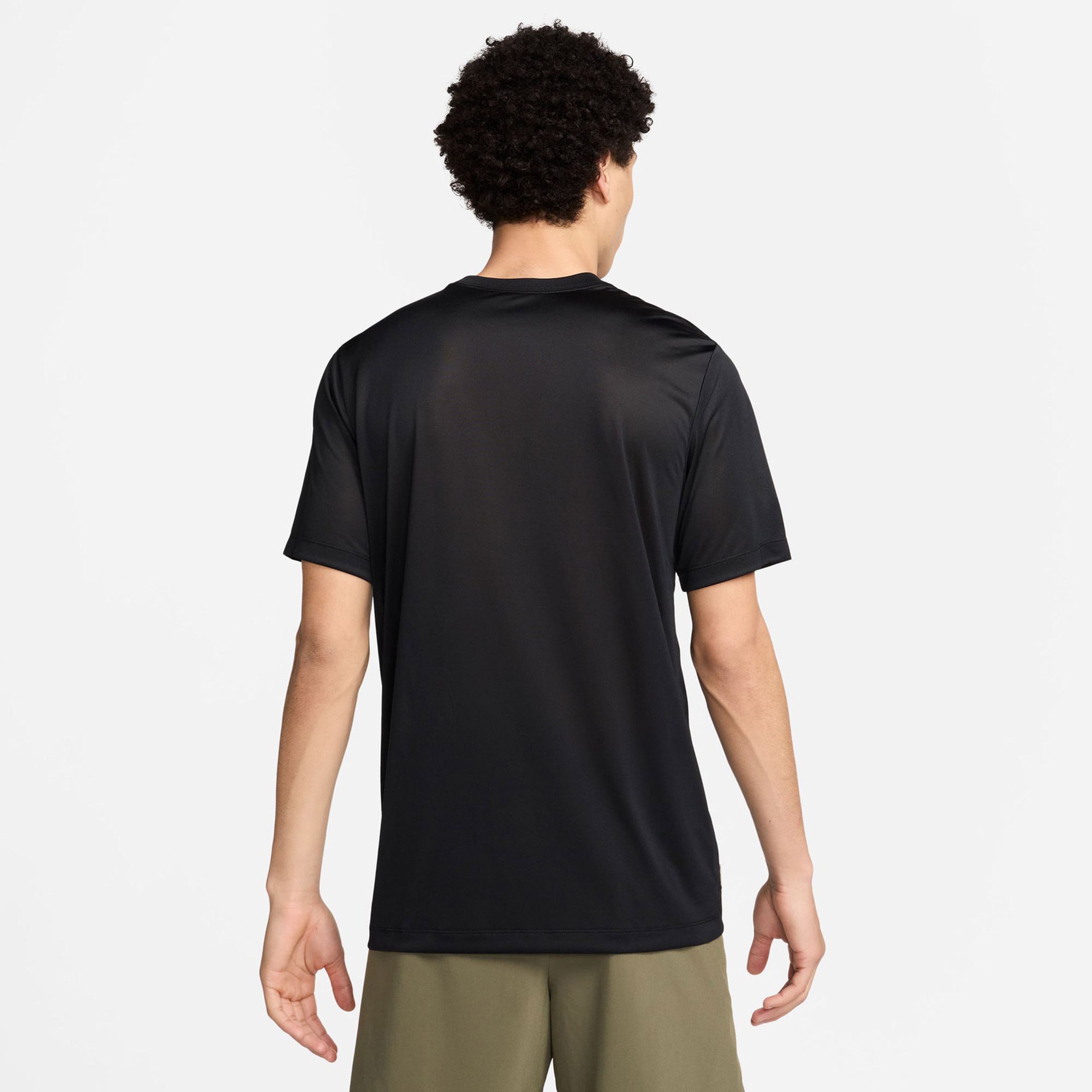 Nike Dri-Fit Camo Erkek Siyah Günlük T-Shirt
