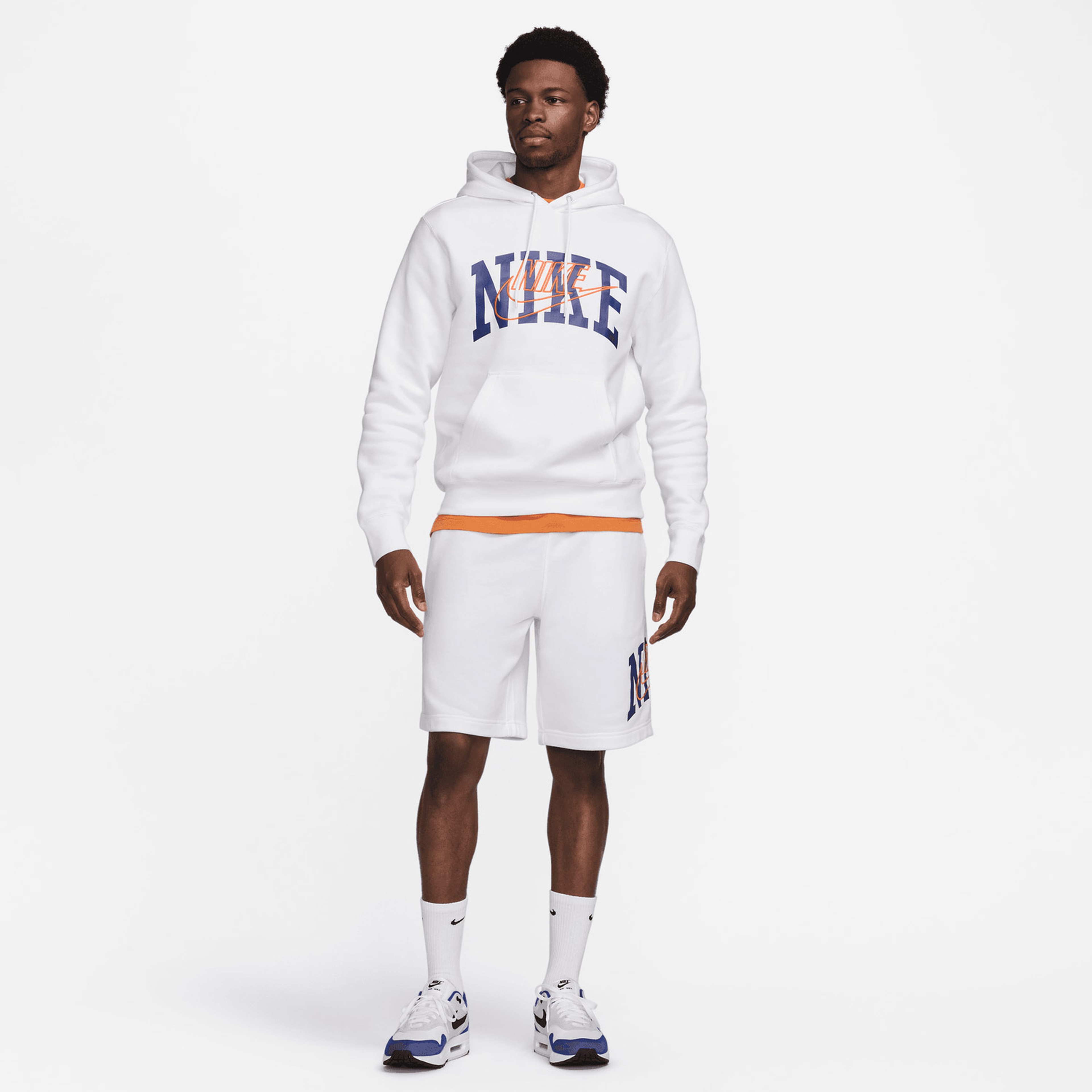 Nike Club Fleece Erkek Beyaz Hoodie