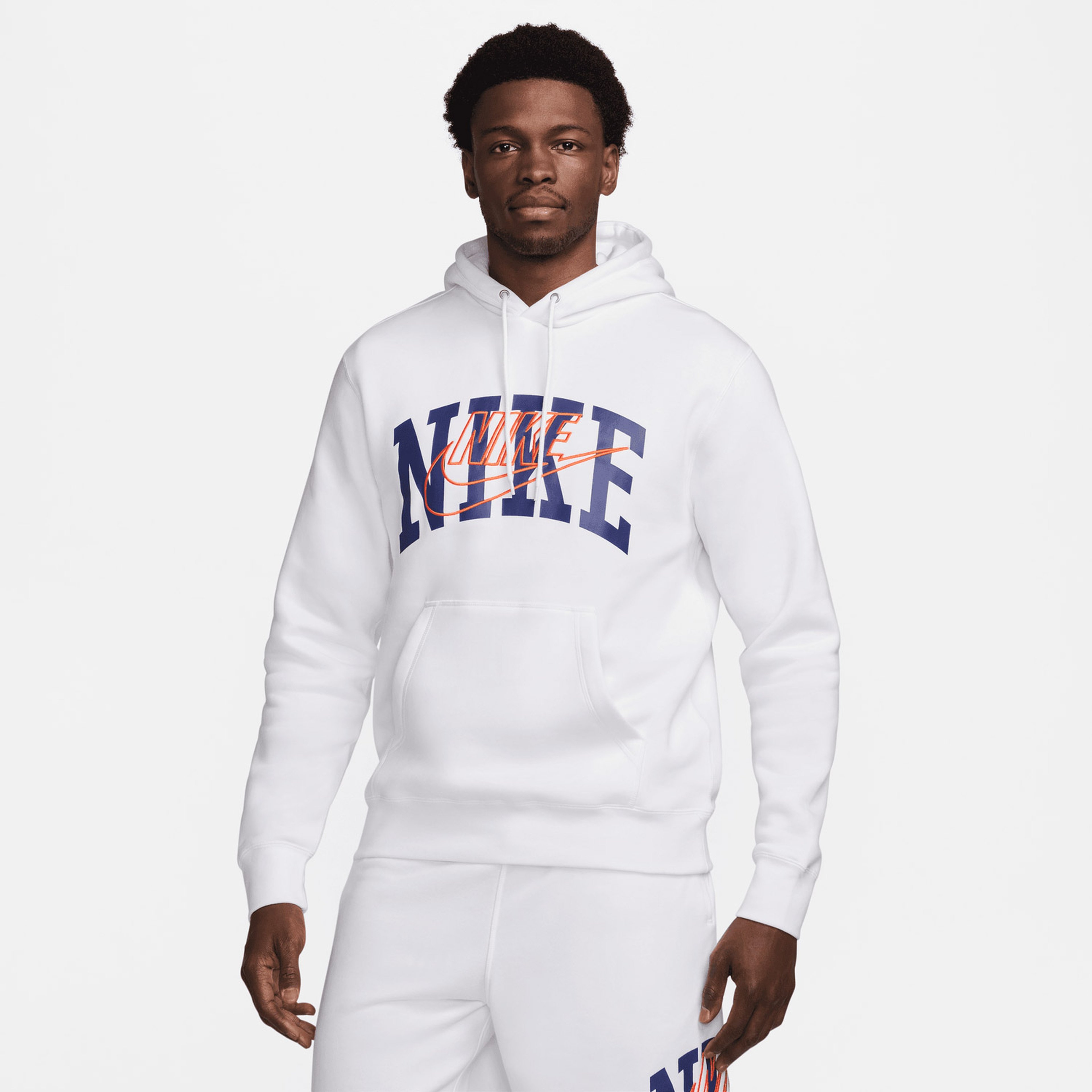 Nike Club Fleece Erkek Beyaz Hoodie