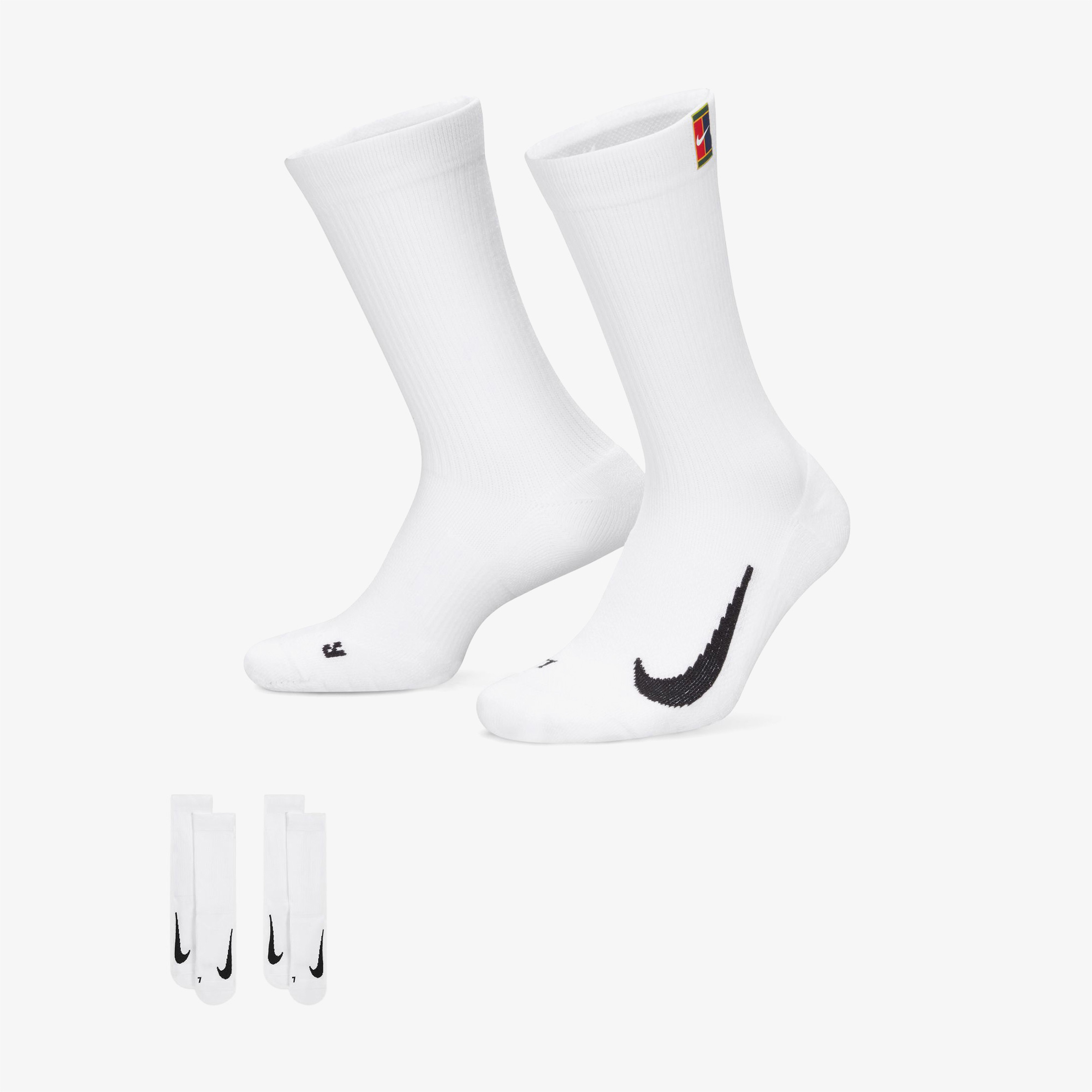 Nike Court Multiplier Cushioned 2'li Unisex Beyaz Tenis Çorabı