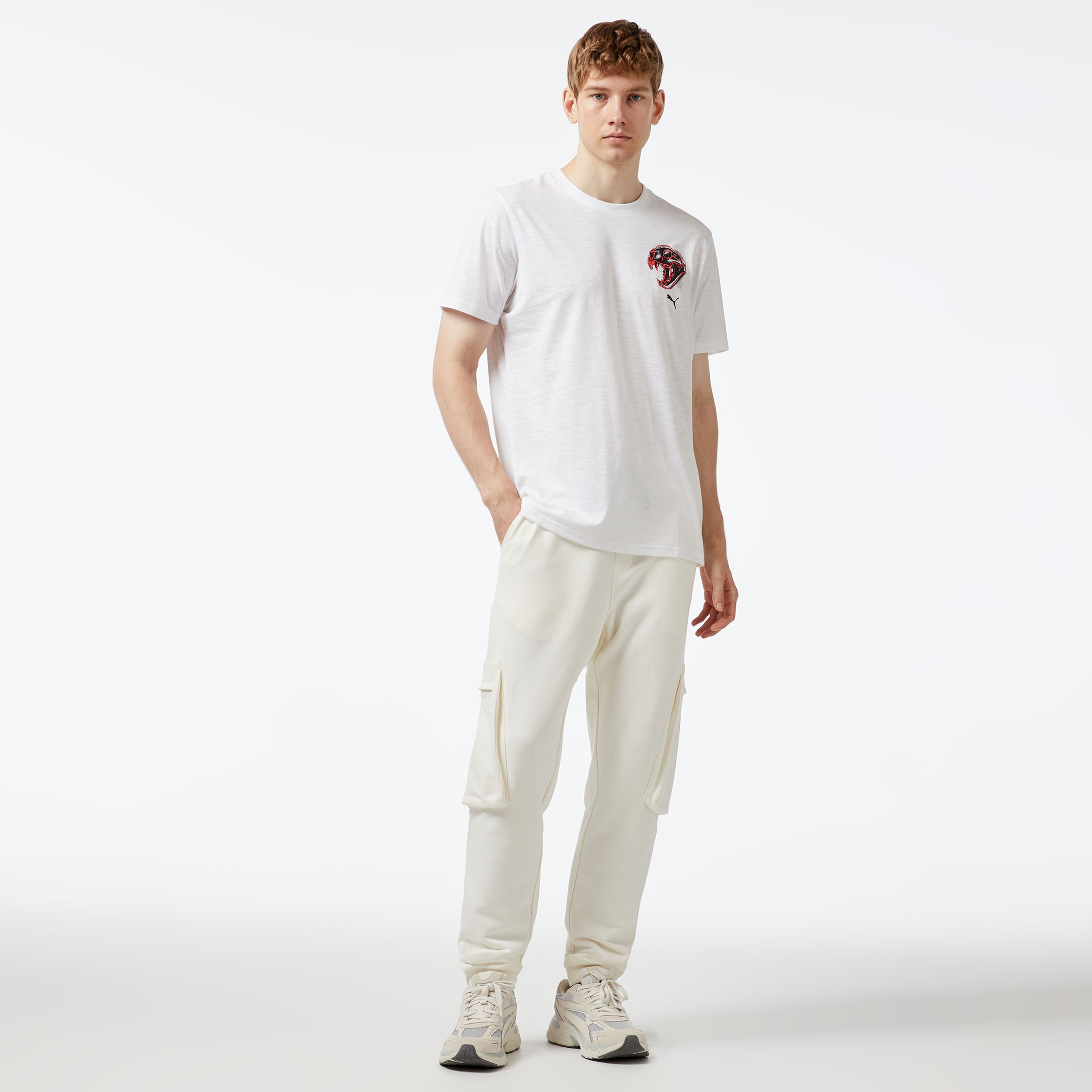 Puma Graphıc Emblem Unisex Beyaz T-Shirt