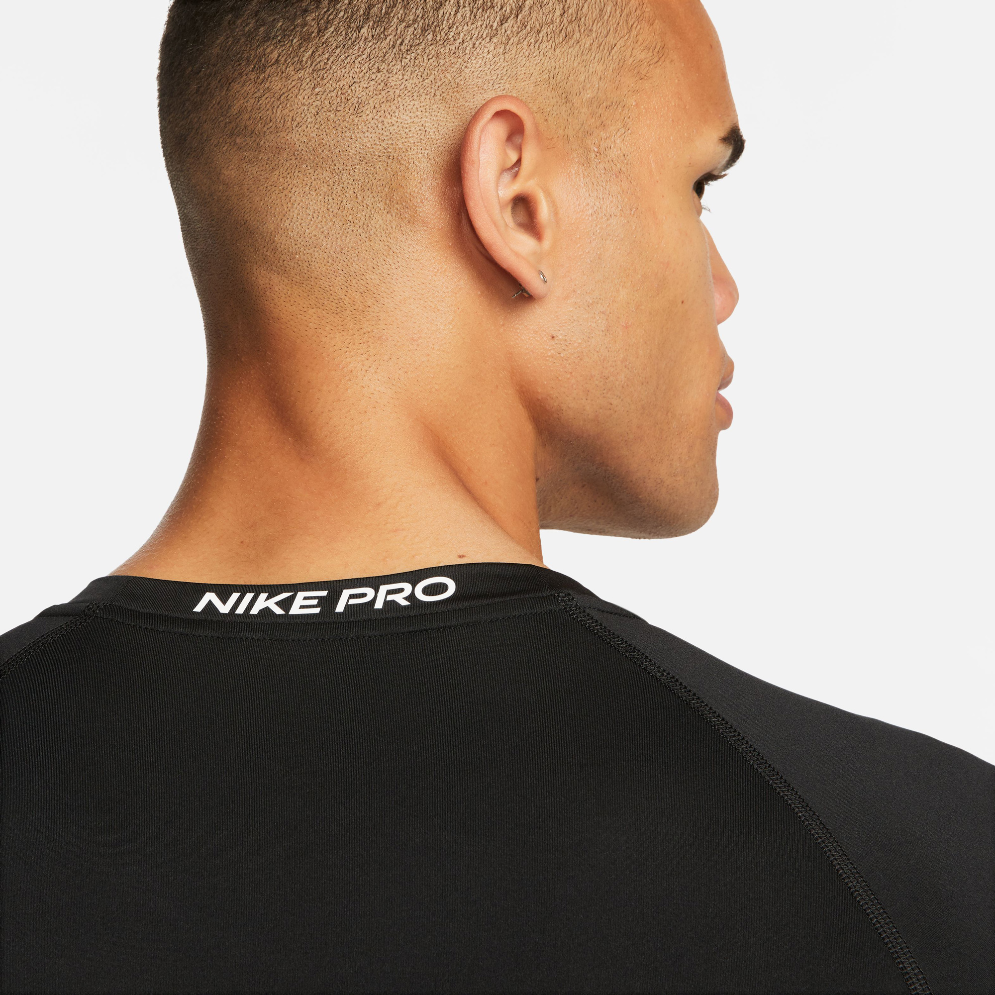Nike Pro Dri Fit Tight Top Erkek Siyah Antrenman T