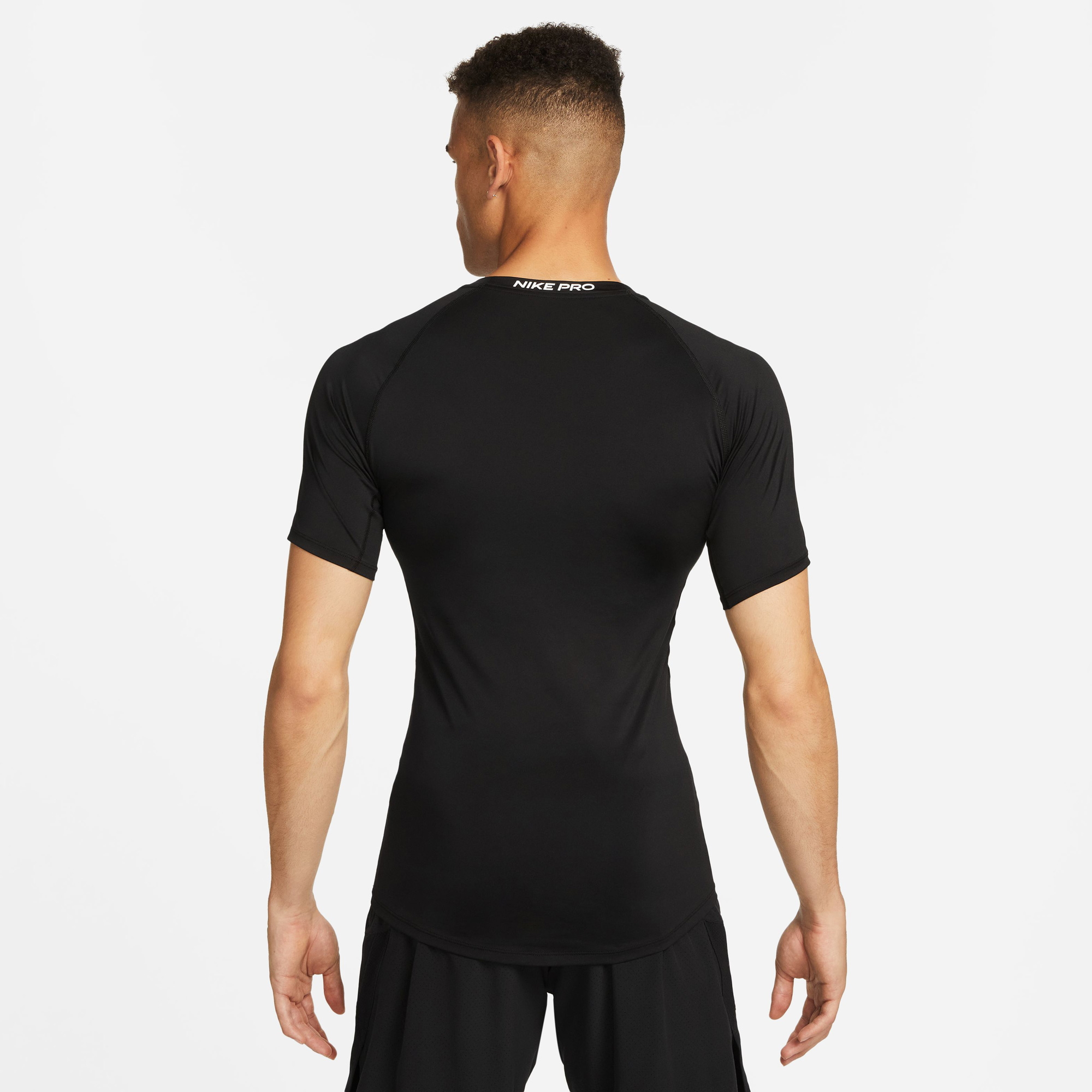 Nike Pro Dri Fit Tight Top Erkek Siyah Antrenman T