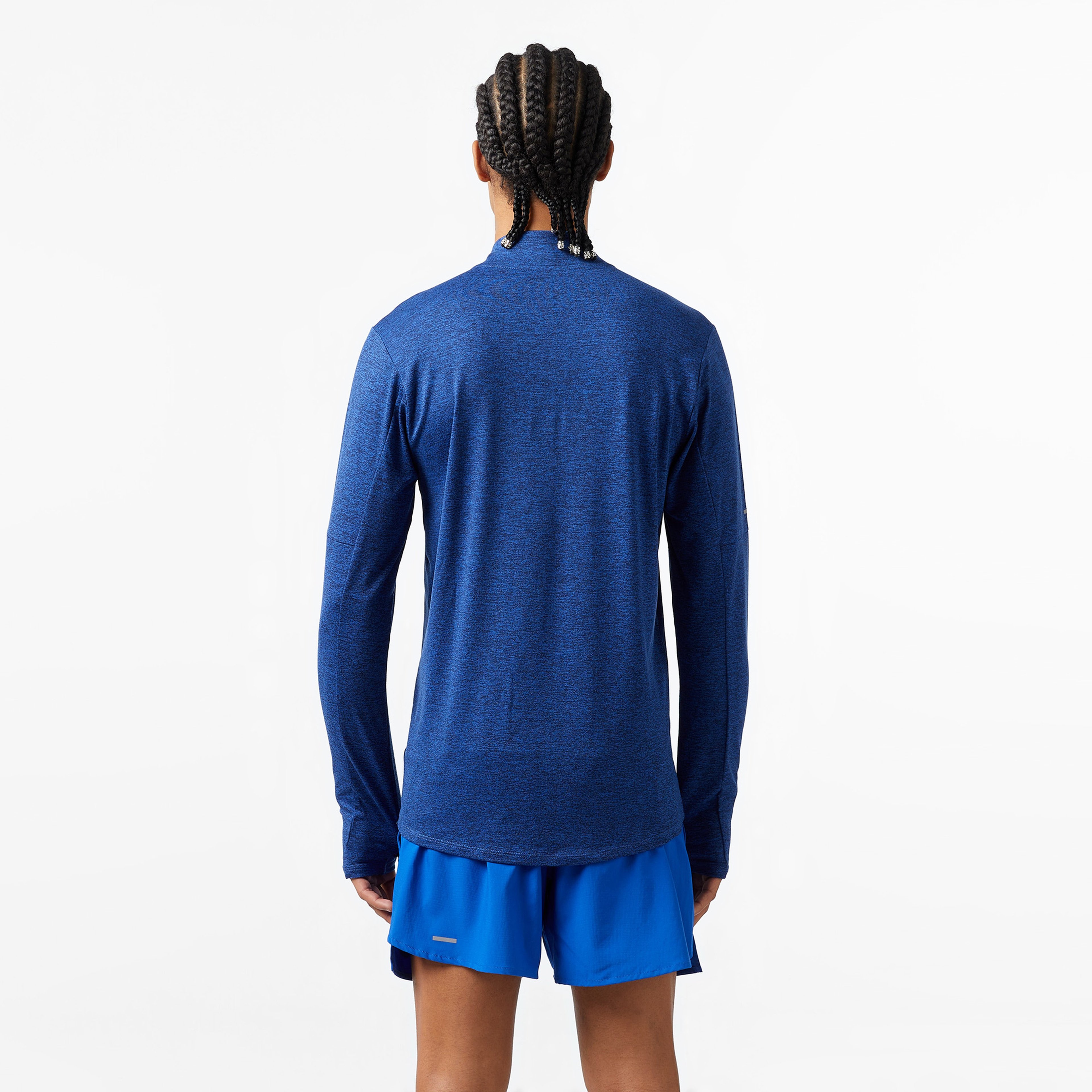 Nike Dri-FIT Element Half Zip Erkek Mavi Uzun Kollu T-Shirt