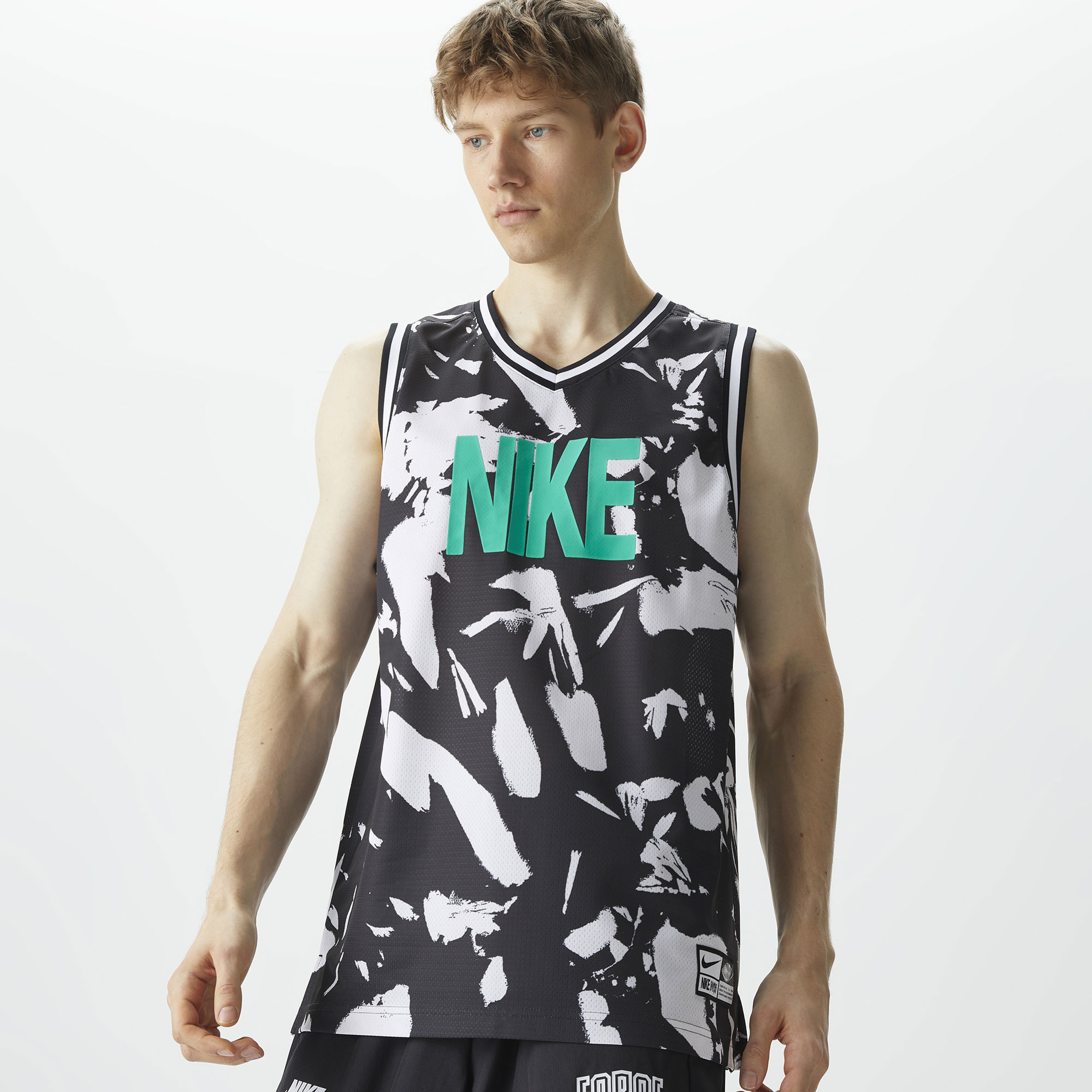 Nike Dri-Fit DNA Jersey All Over Print Erkek Siyah T-Shirt