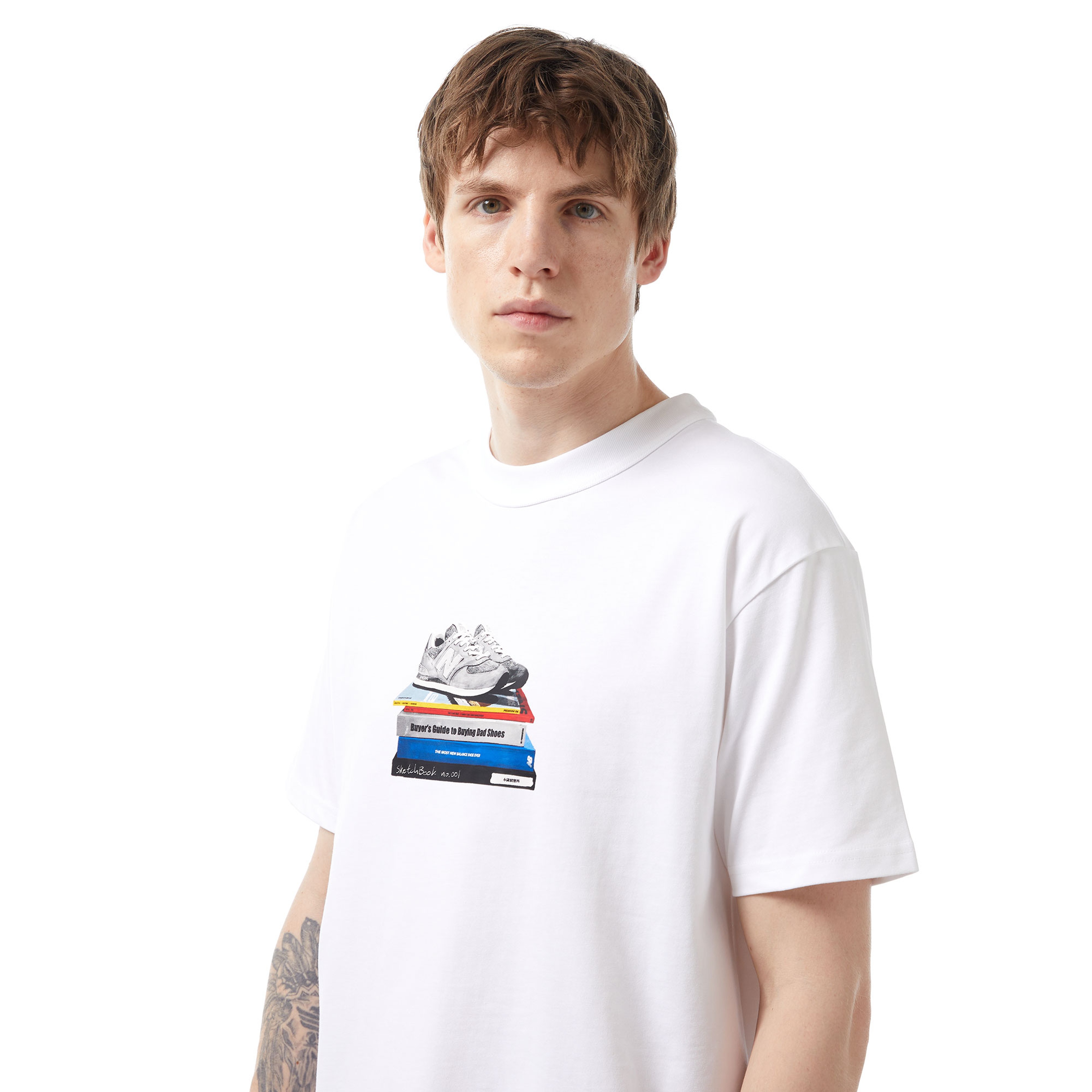 New Balance Erkek Beyaz T-Shirt