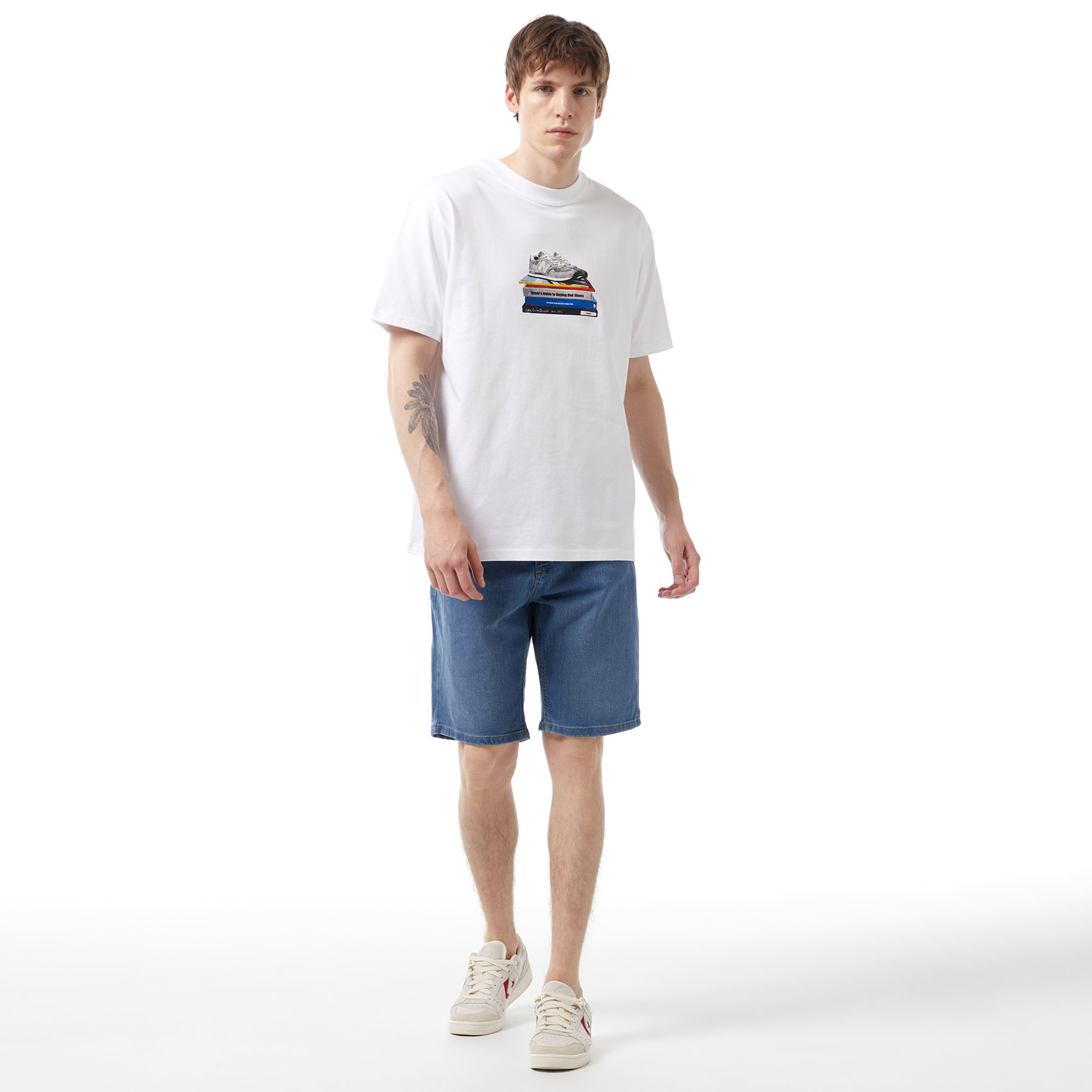 New Balance Erkek Beyaz T-Shirt