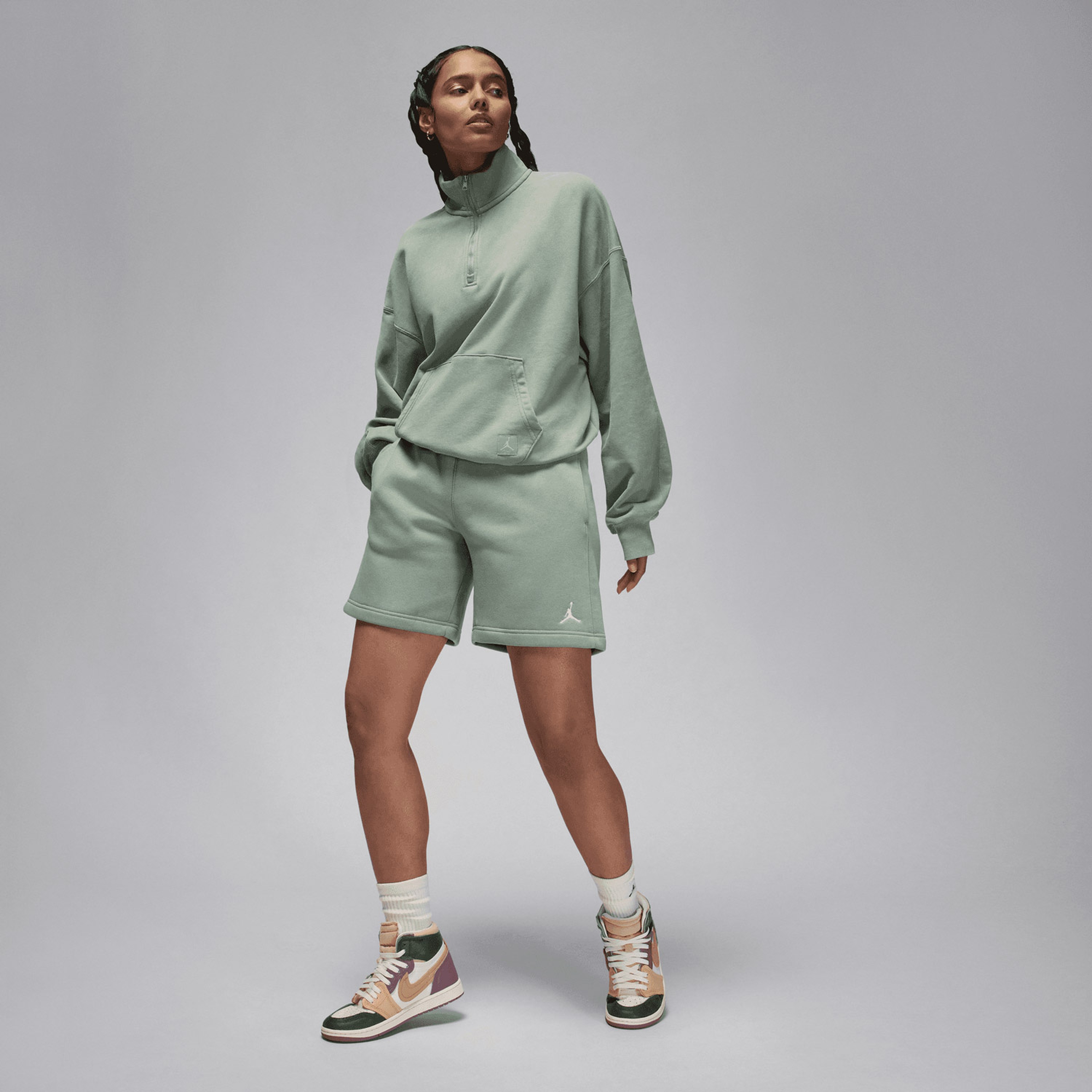 Jordan Brooklyn Fleece Kadın Yeşil Şort