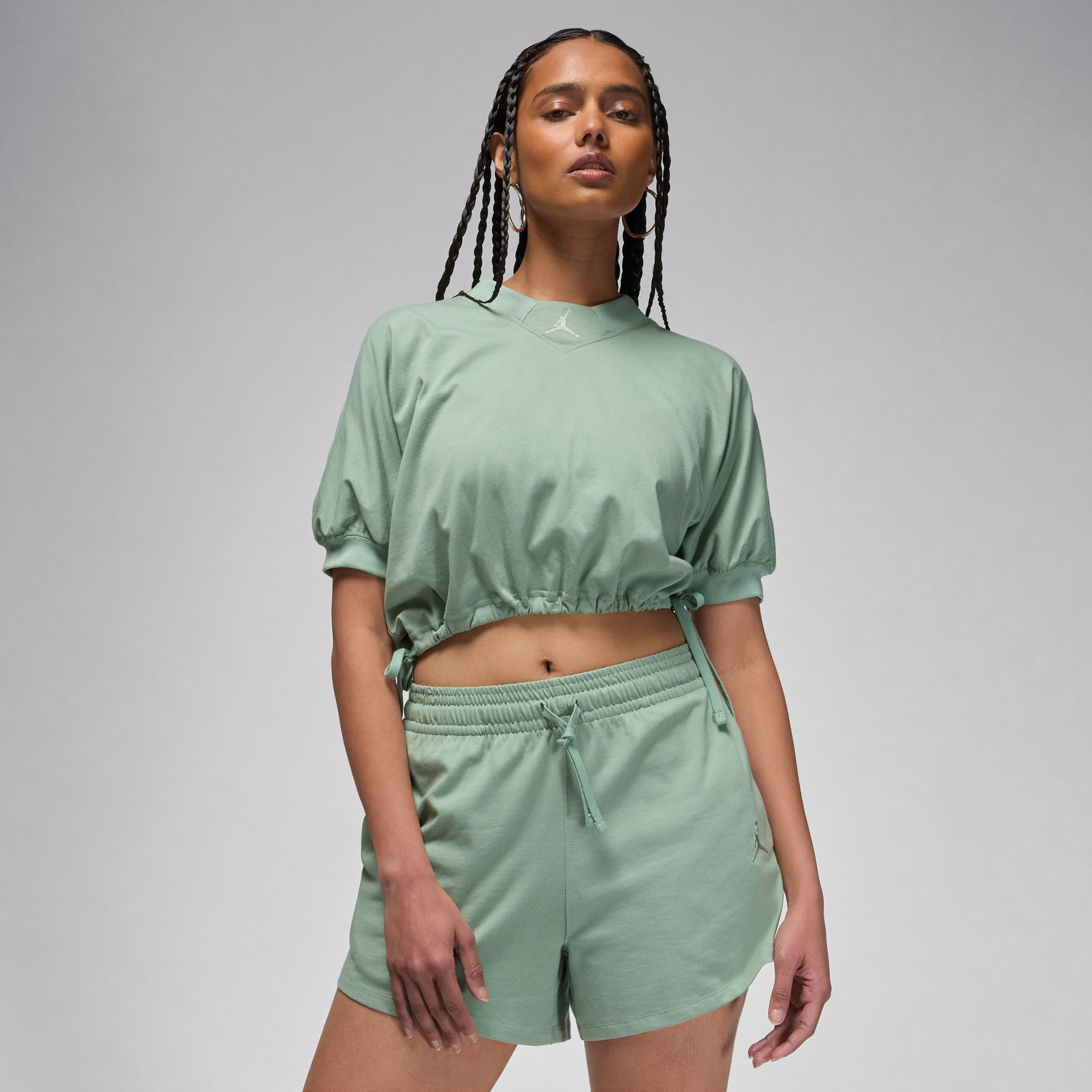 Jordan Classic Kadın Yeşil Crop T-Shirt