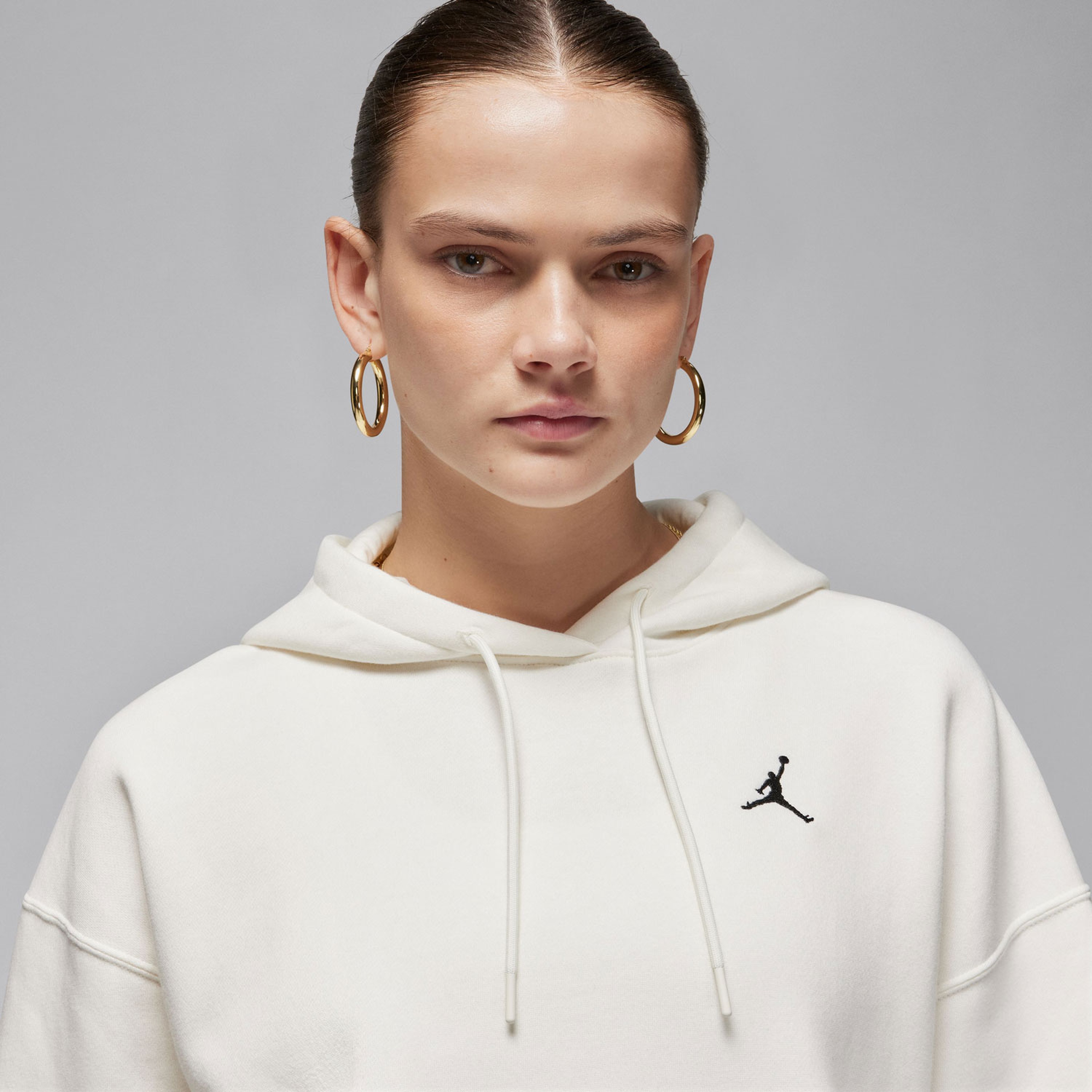 Jordan Brooklyn Fleece Kadın Beyaz Hoodie