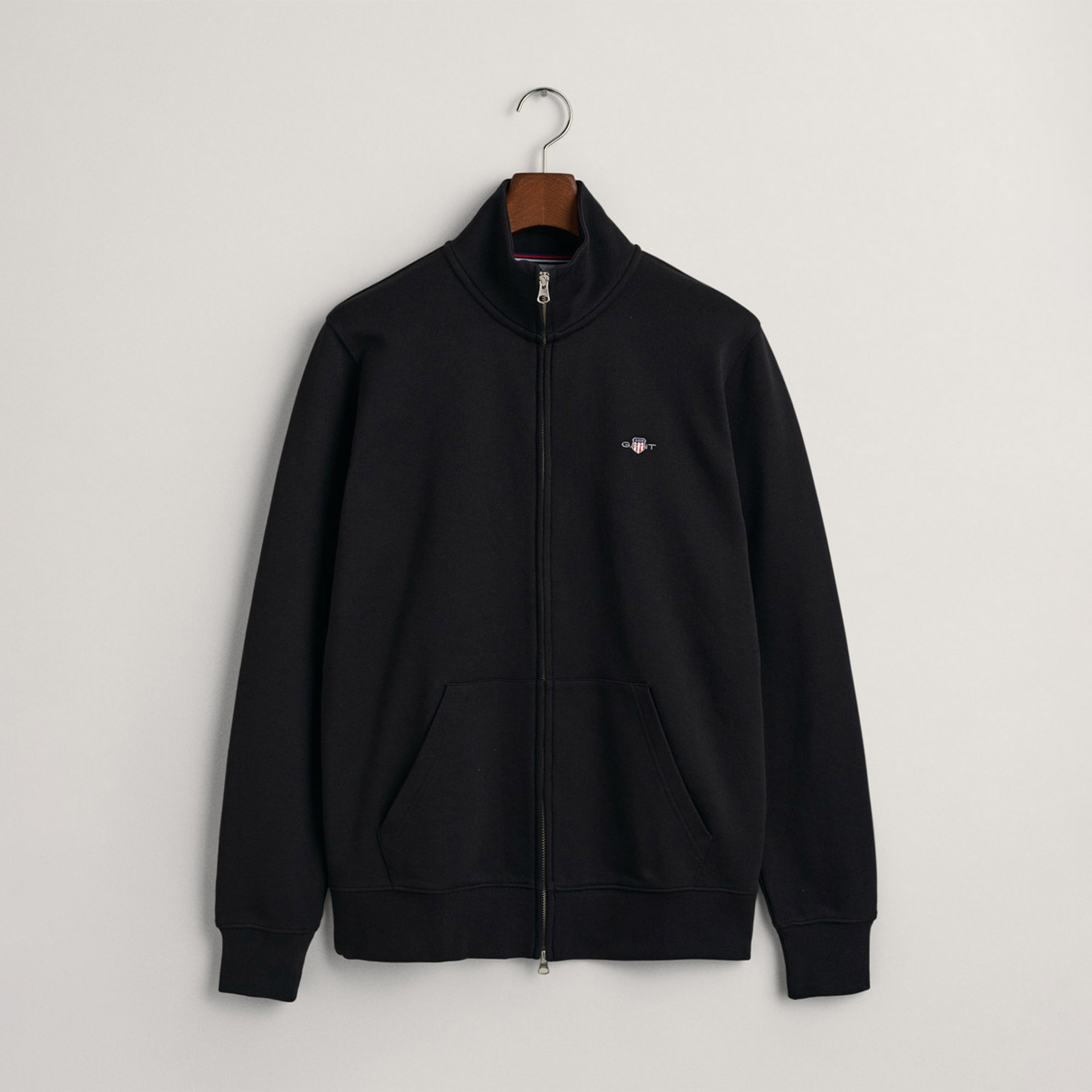 GANT Erkek Siyah Regular Fit Fermuarlı Sweatshirt