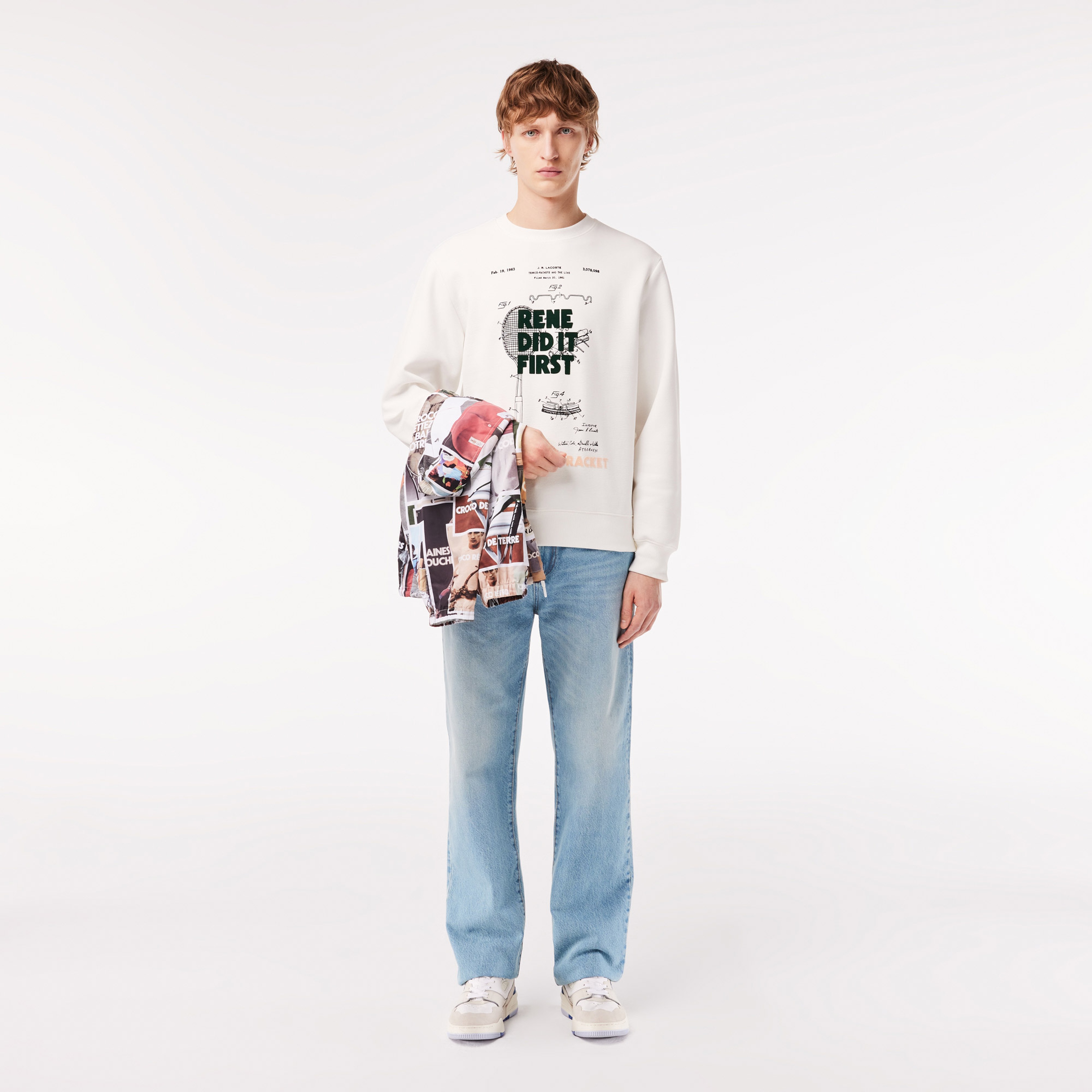 Lacoste Classic Unisex Beyaz Sweatshirt