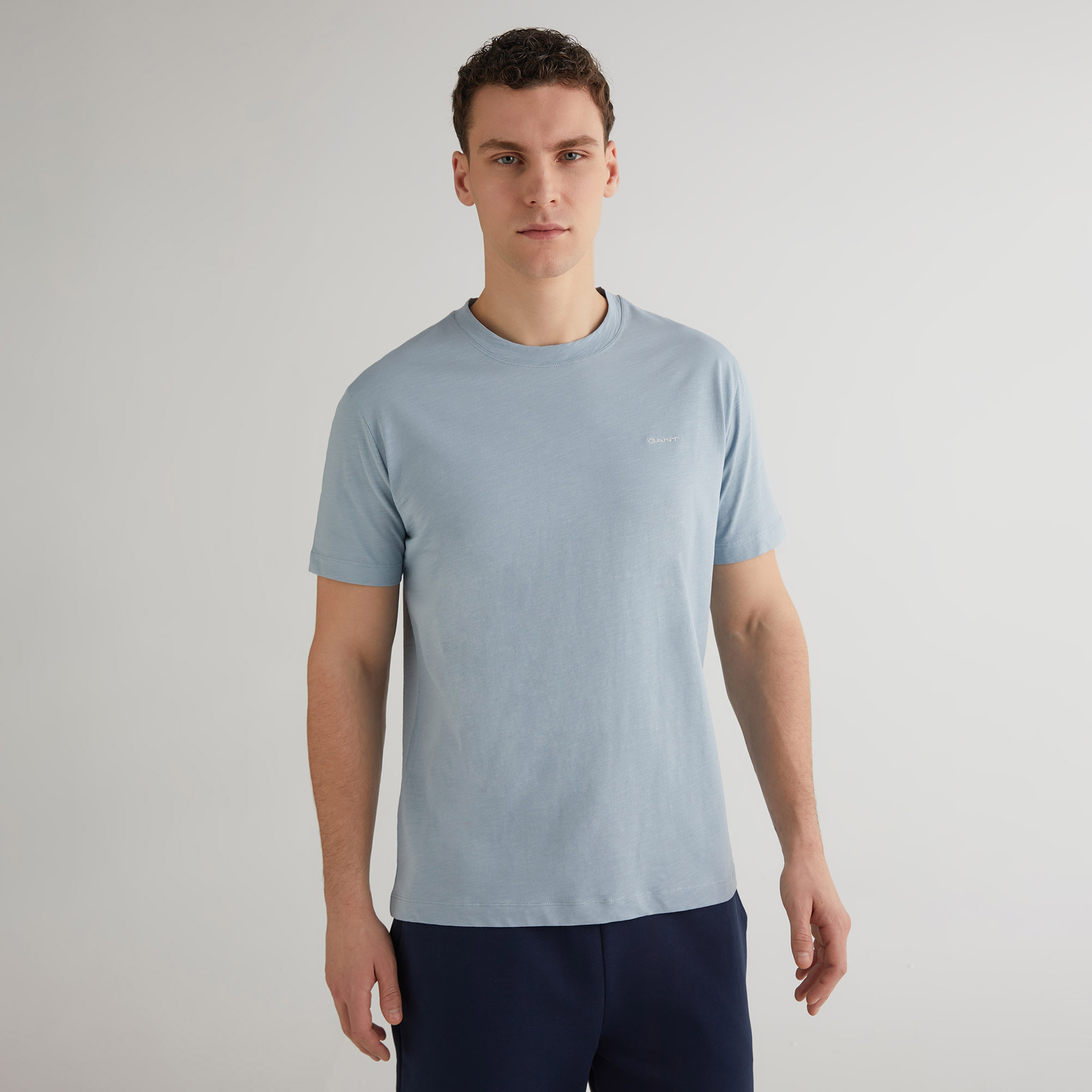 GANT Erkek Mavi Regular Fit T-Shirt