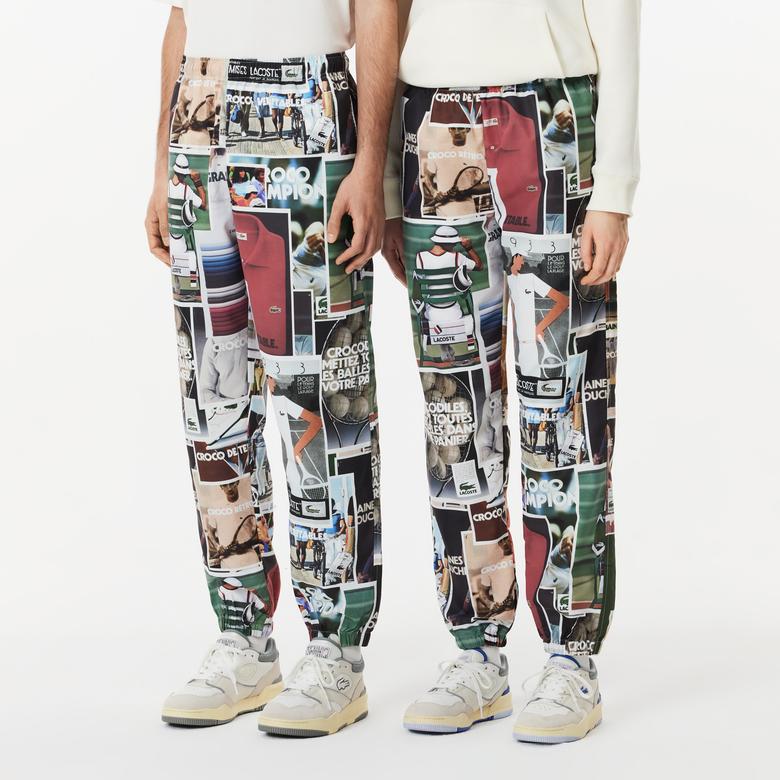 Unisex Regular Fit Baskılı Renkli Eşofman Altı