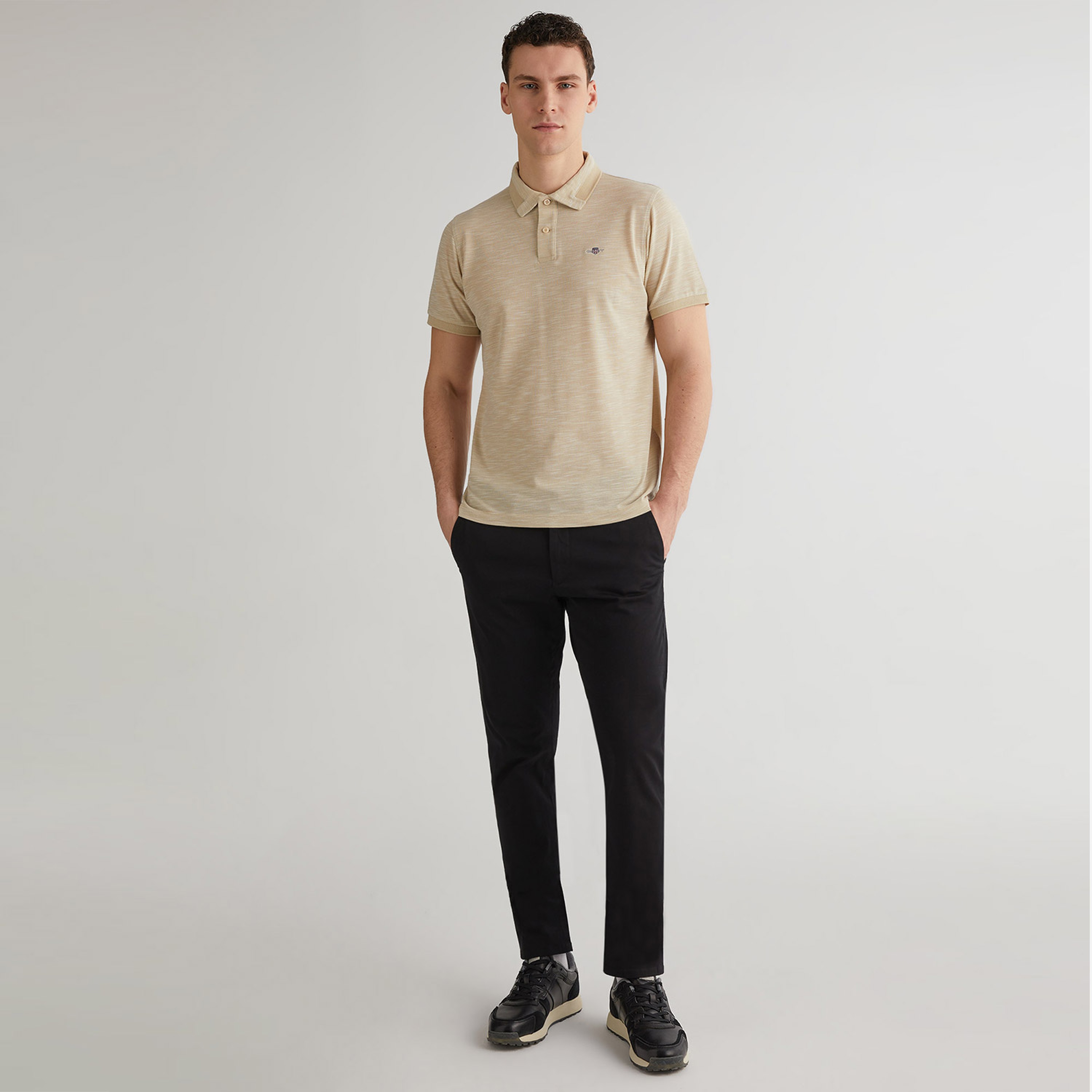 GANT Erkek Bej Regular Fit Logolu Polo