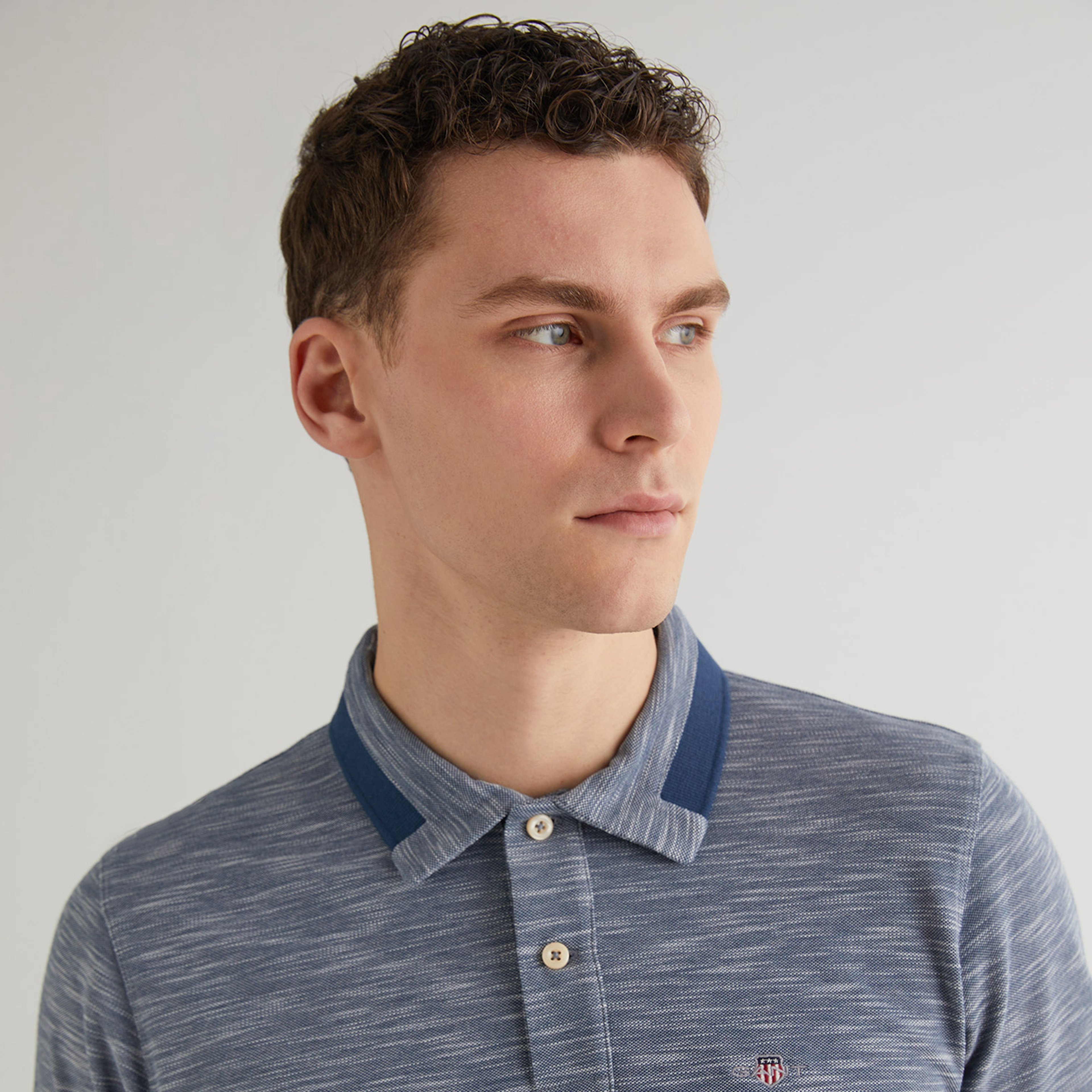 GANT Erkek Mavi Regular Fit Logolu Polo