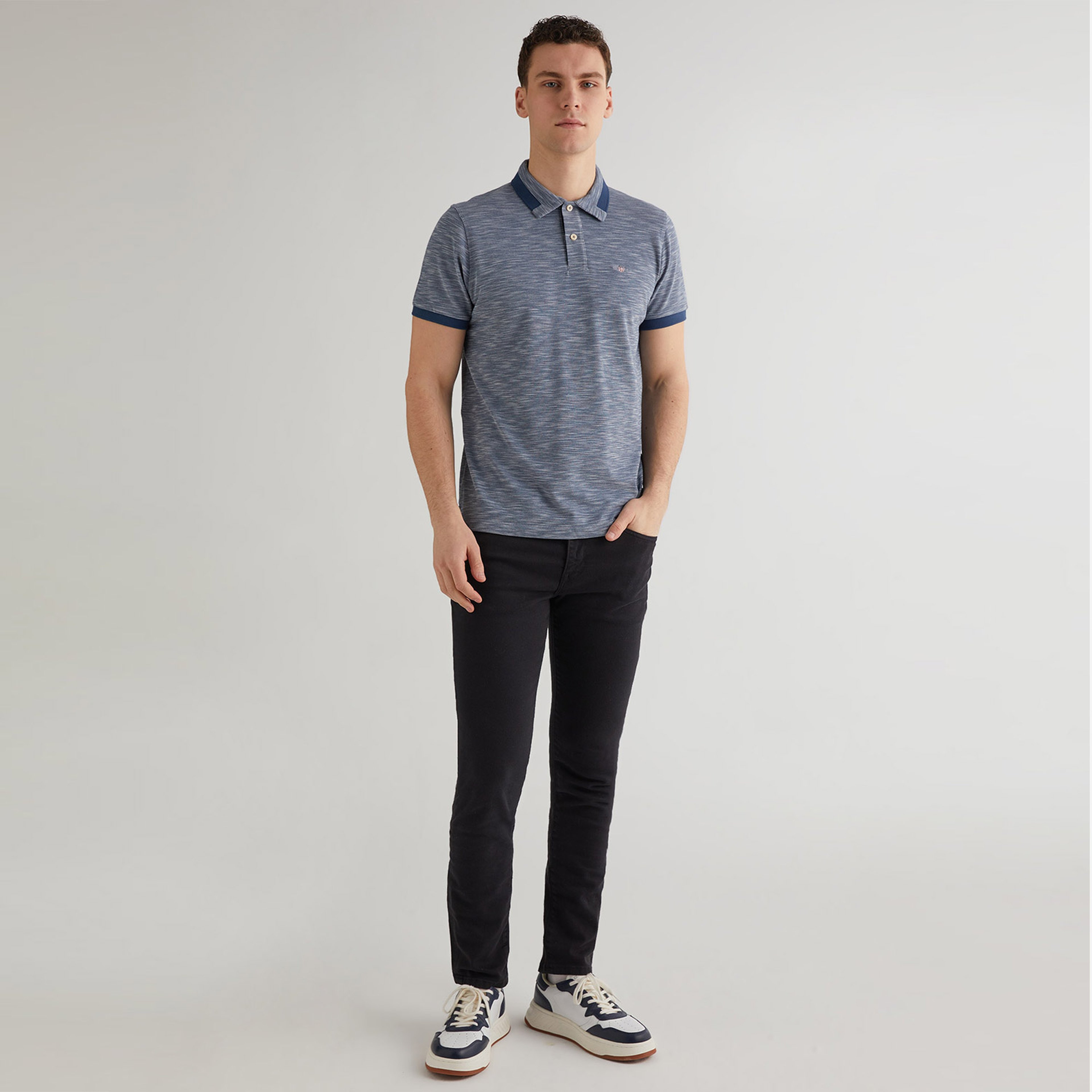 GANT Erkek Mavi Regular Fit Logolu Polo