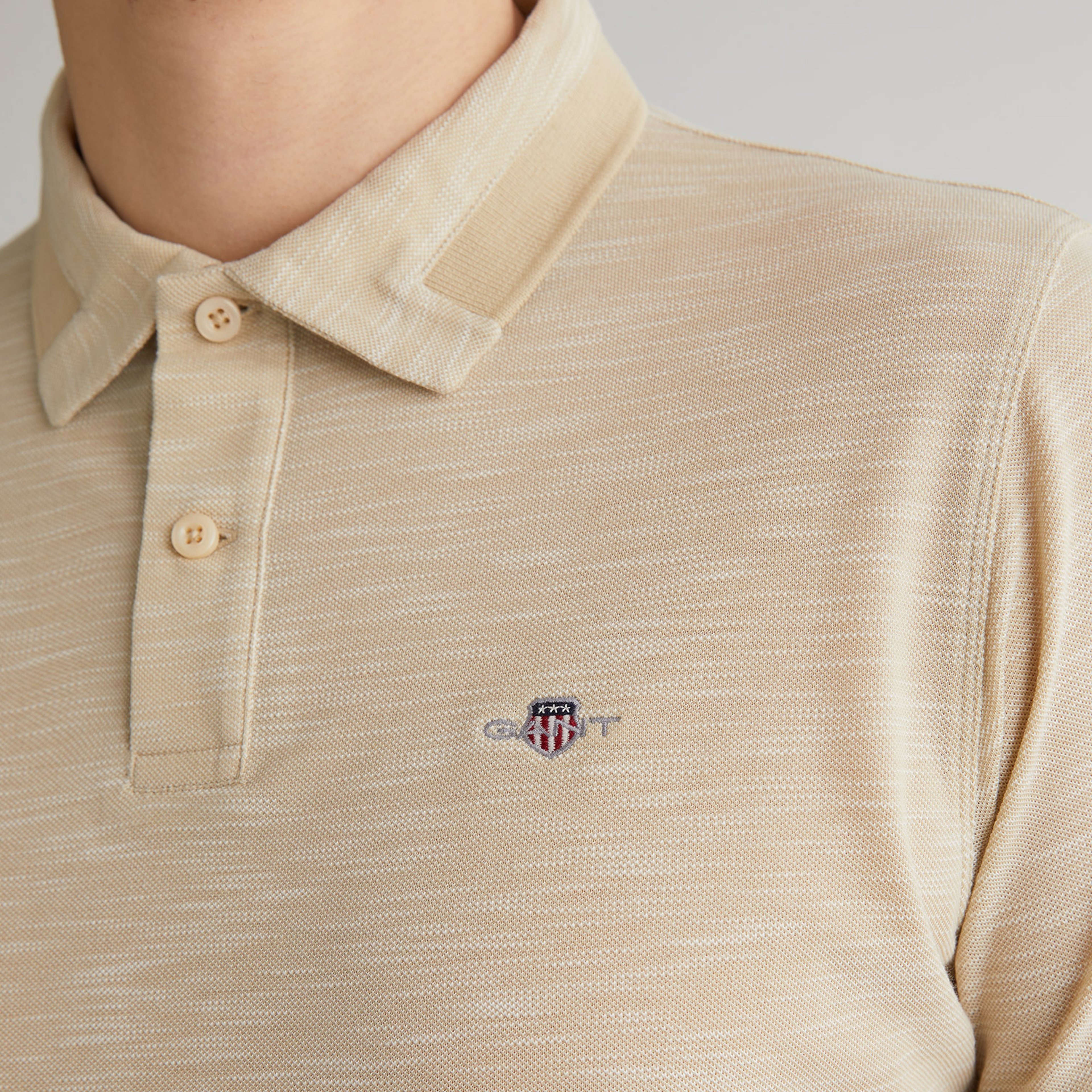 GANT Erkek Bej Regular Fit Logolu Polo