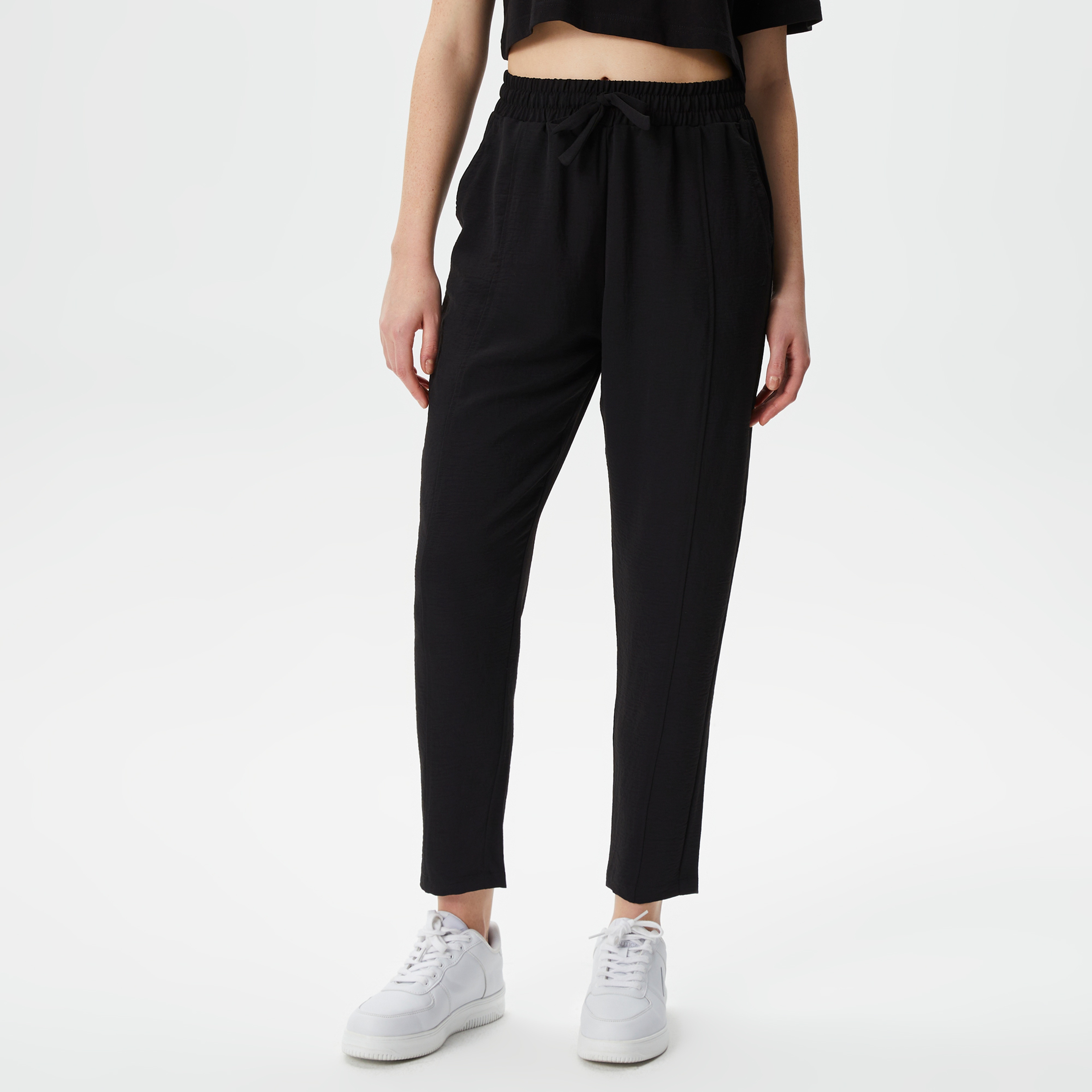 Nautica Kadın Siyah Relaxed Fit Pantolon