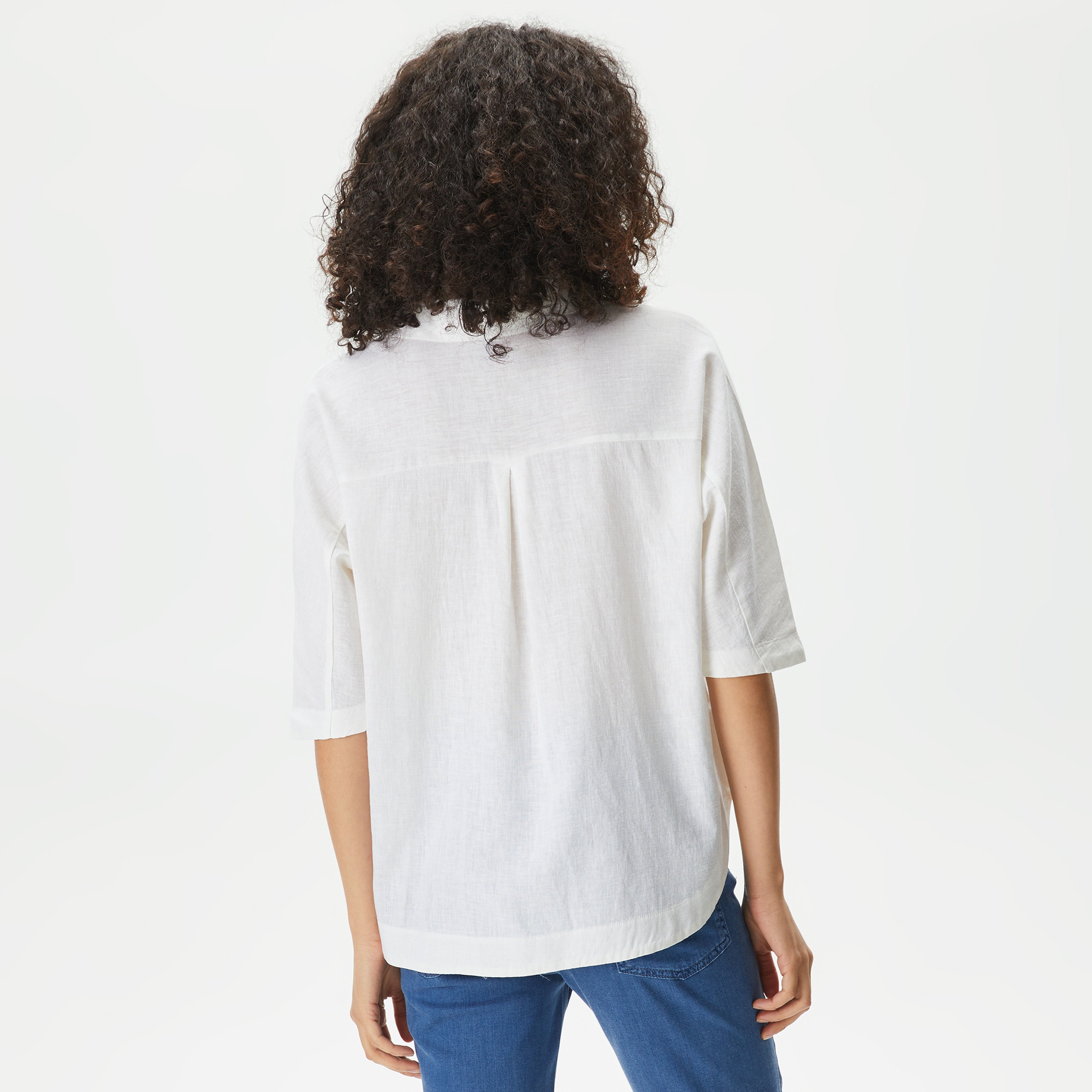 Nautica Kadın Beyaz Oversize Gömlek