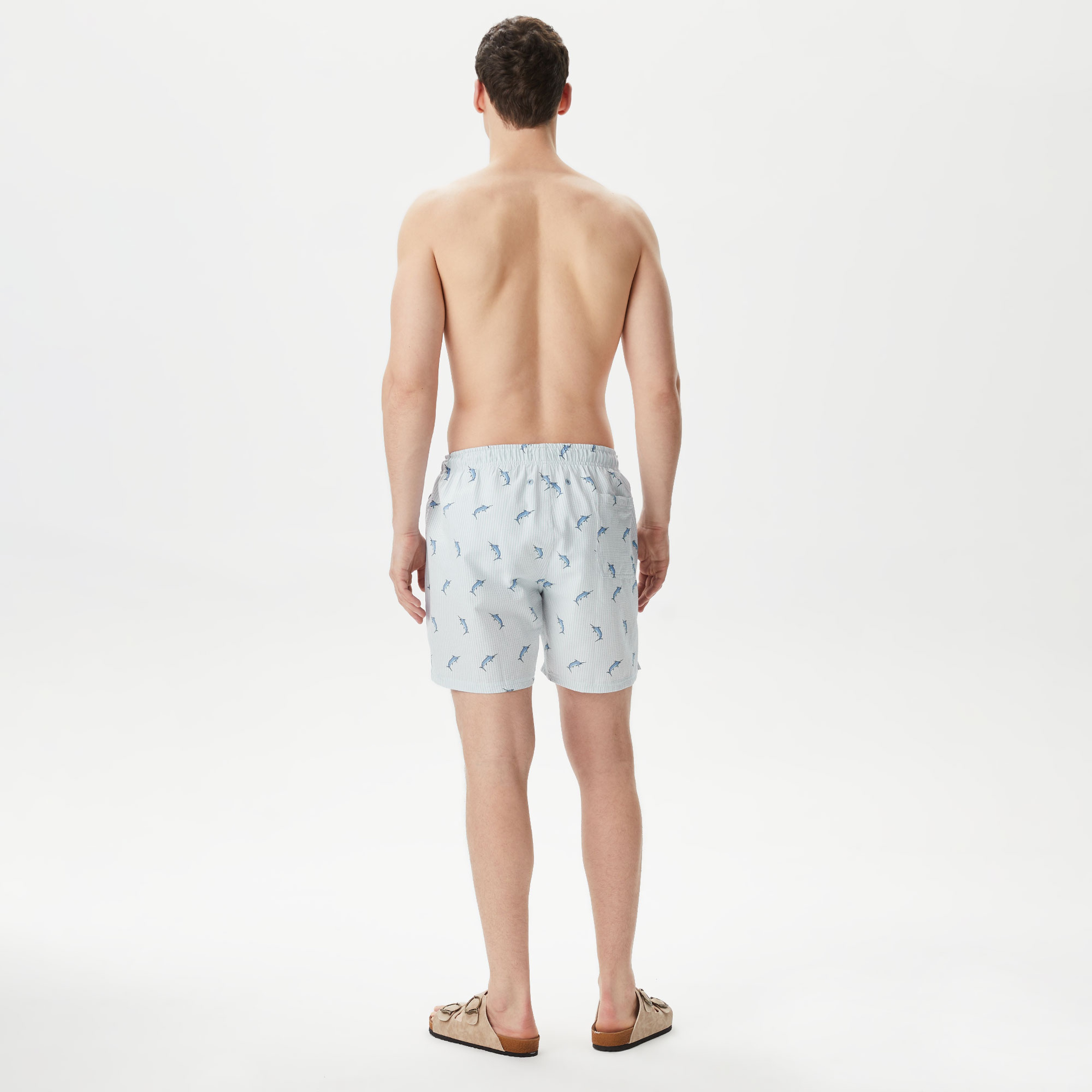 Nautica Classic Erkek Mavi Deniz Şortu