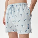 Nautica Classic Erkek Mavi Deniz Şortu