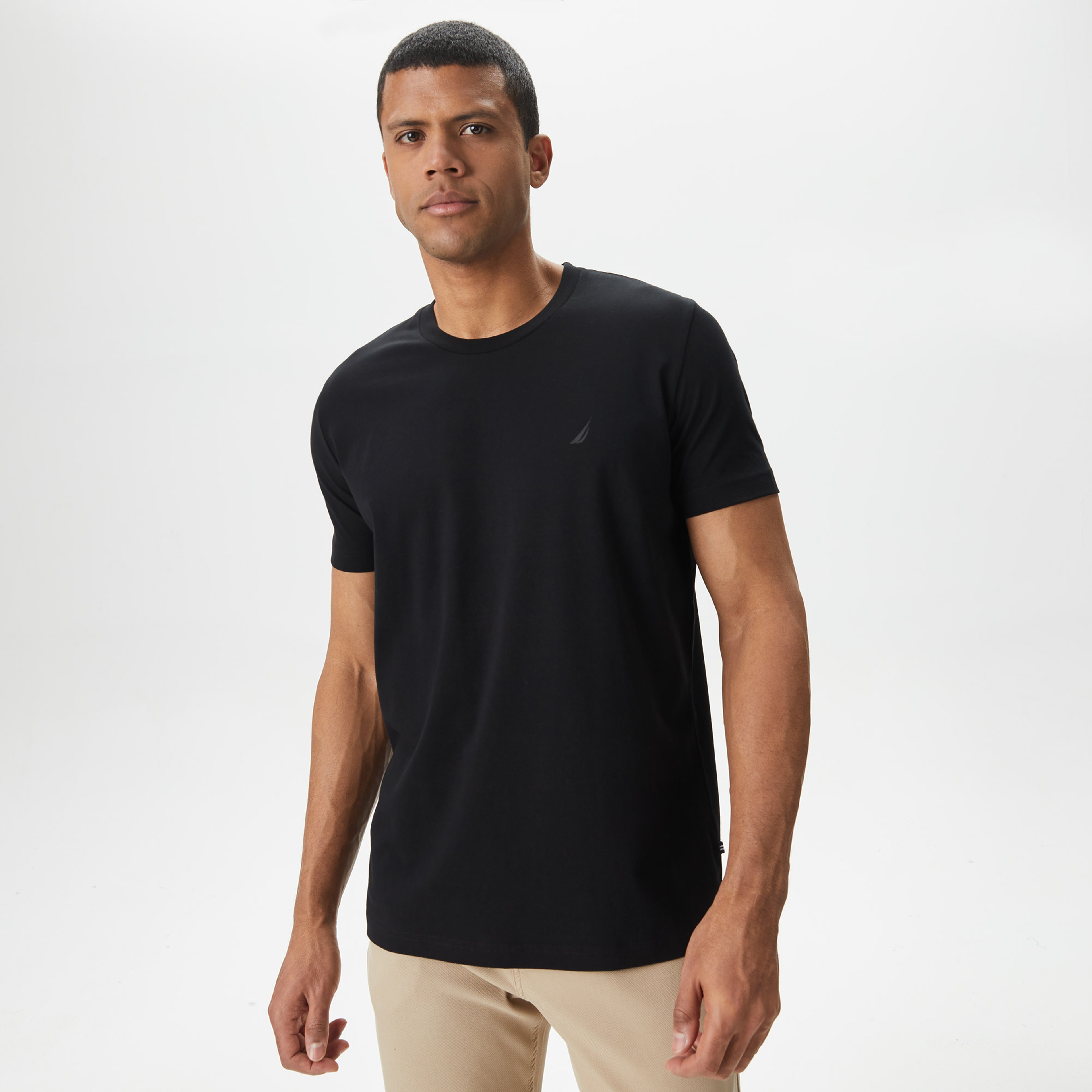 Nautica Erkek Siyah Standart Fit T-Shirt