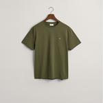 GANT Erkek Yeşil Regular Fit Bisiklet Yaka T-Shirt
