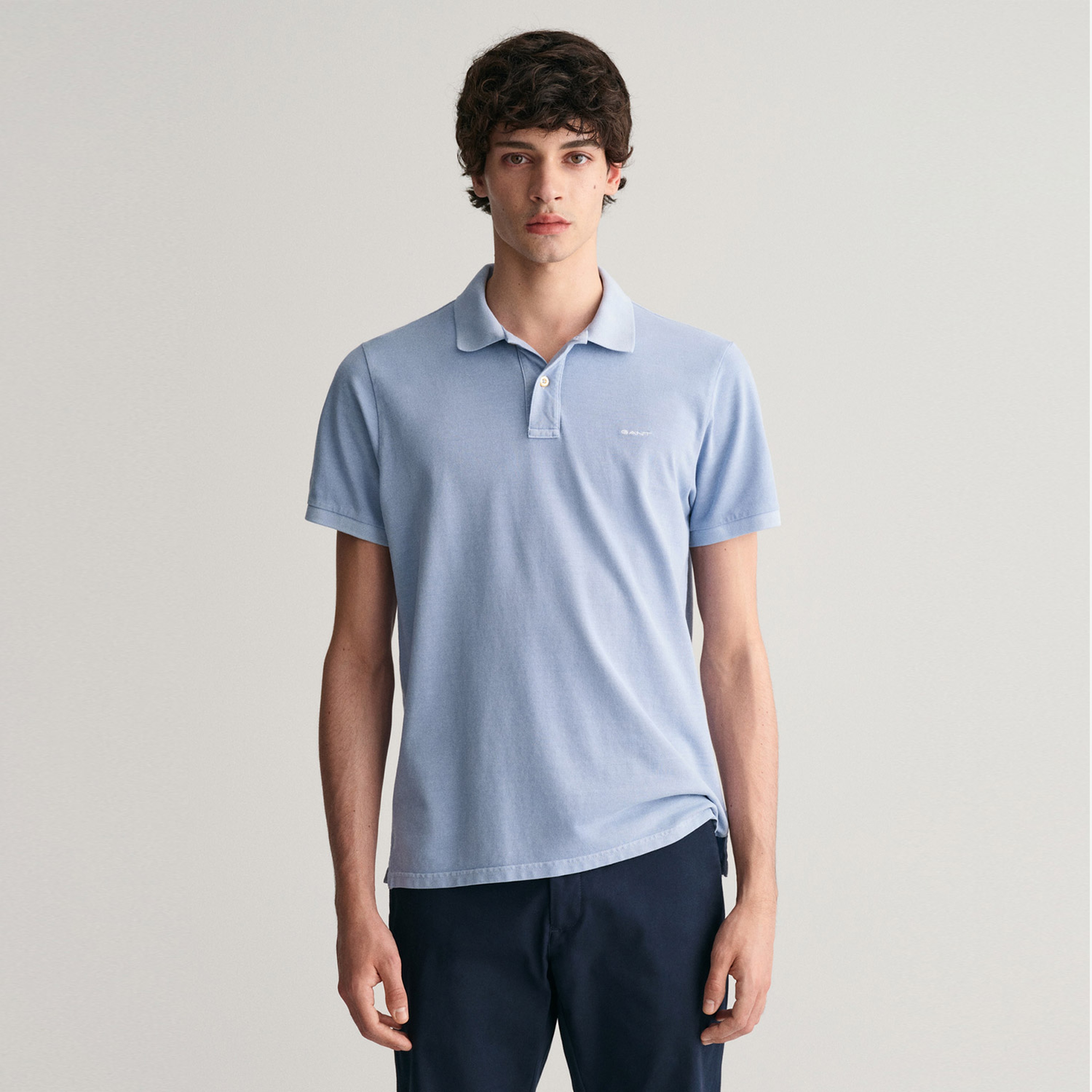 GANT Erkek Mavi Regular Fit Logolu Polo